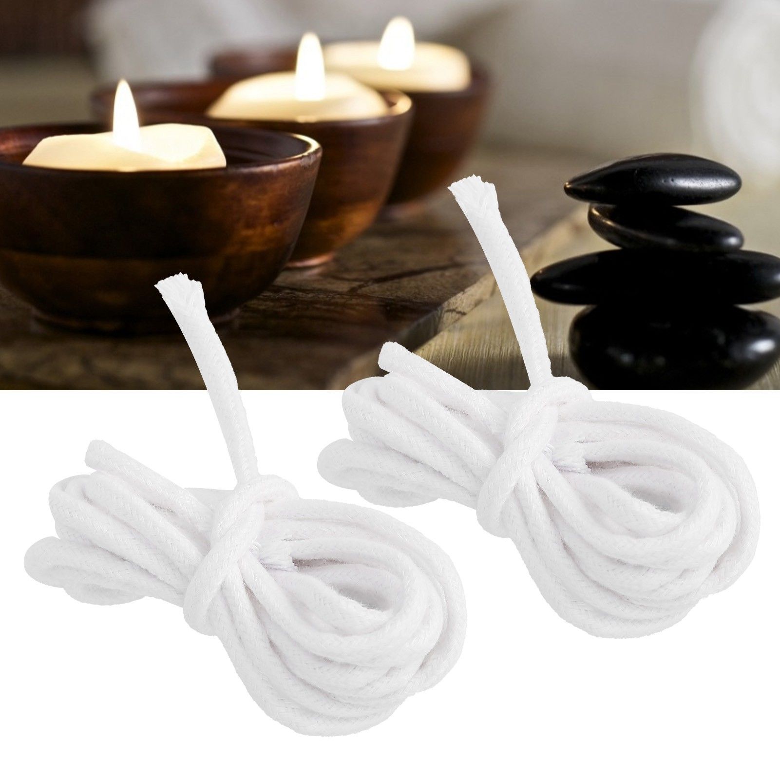 2pcs Candle Wicks Good Oil Absorbency Combustion Durable Braid Cotton Candle view 12