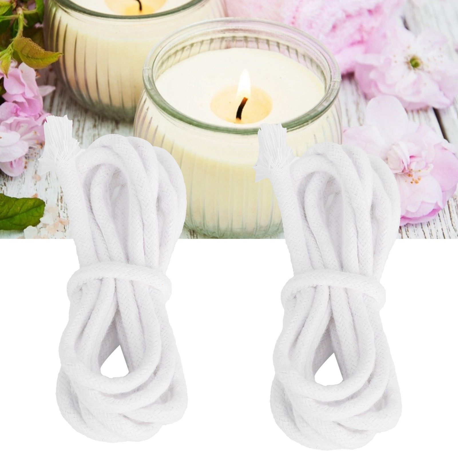 2pcs Candle Wicks Good Oil Absorbency Combustion Durable Braid Cotton Candle view 11