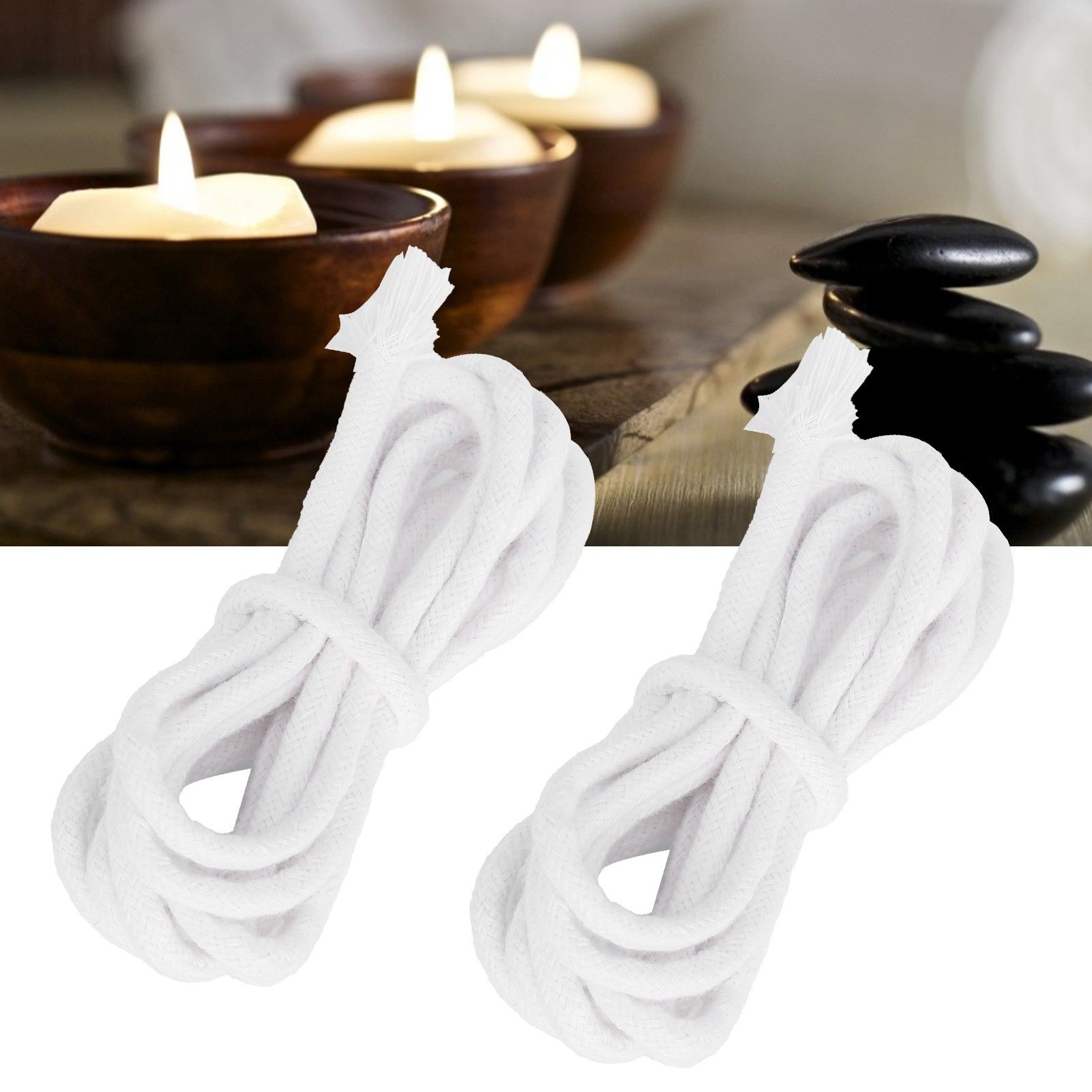2pcs Candle Wicks Good Oil Absorbency Combustion Durable Braid Cotton Candle view 12