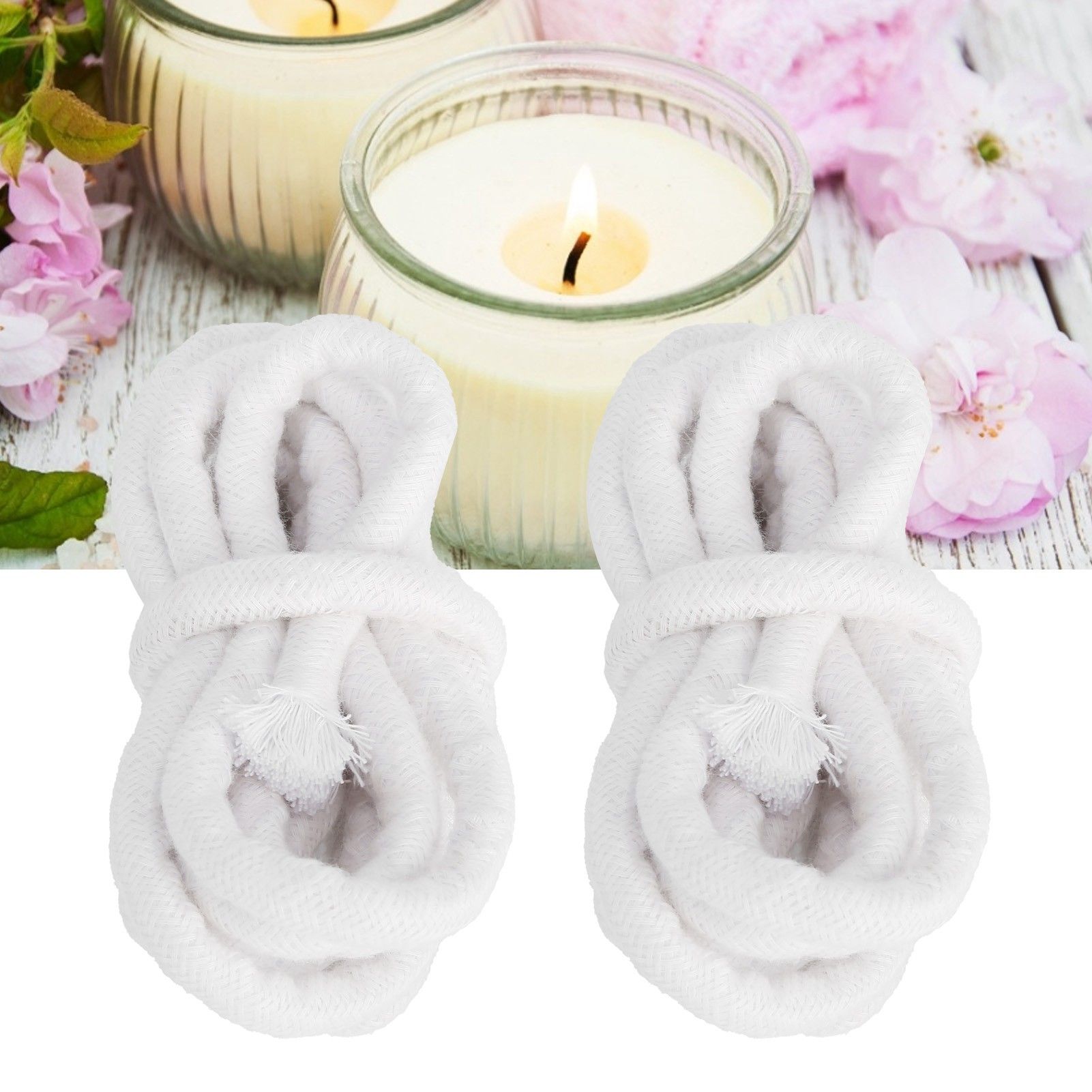 2pcs Candle Wicks Good Oil Absorbency Combustion Durable Braid Cotton Candle view 11