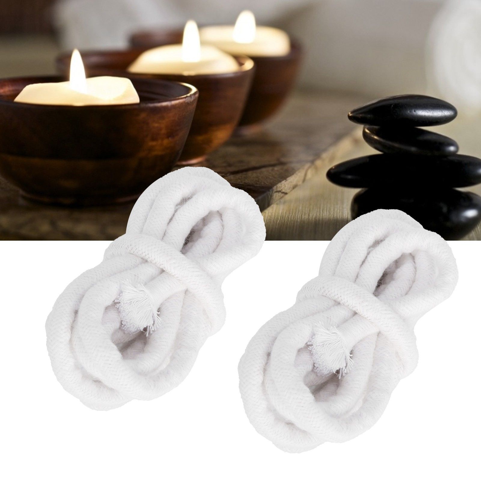 2pcs Candle Wicks Good Oil Absorbency Combustion Durable Braid Cotton Candle view 12