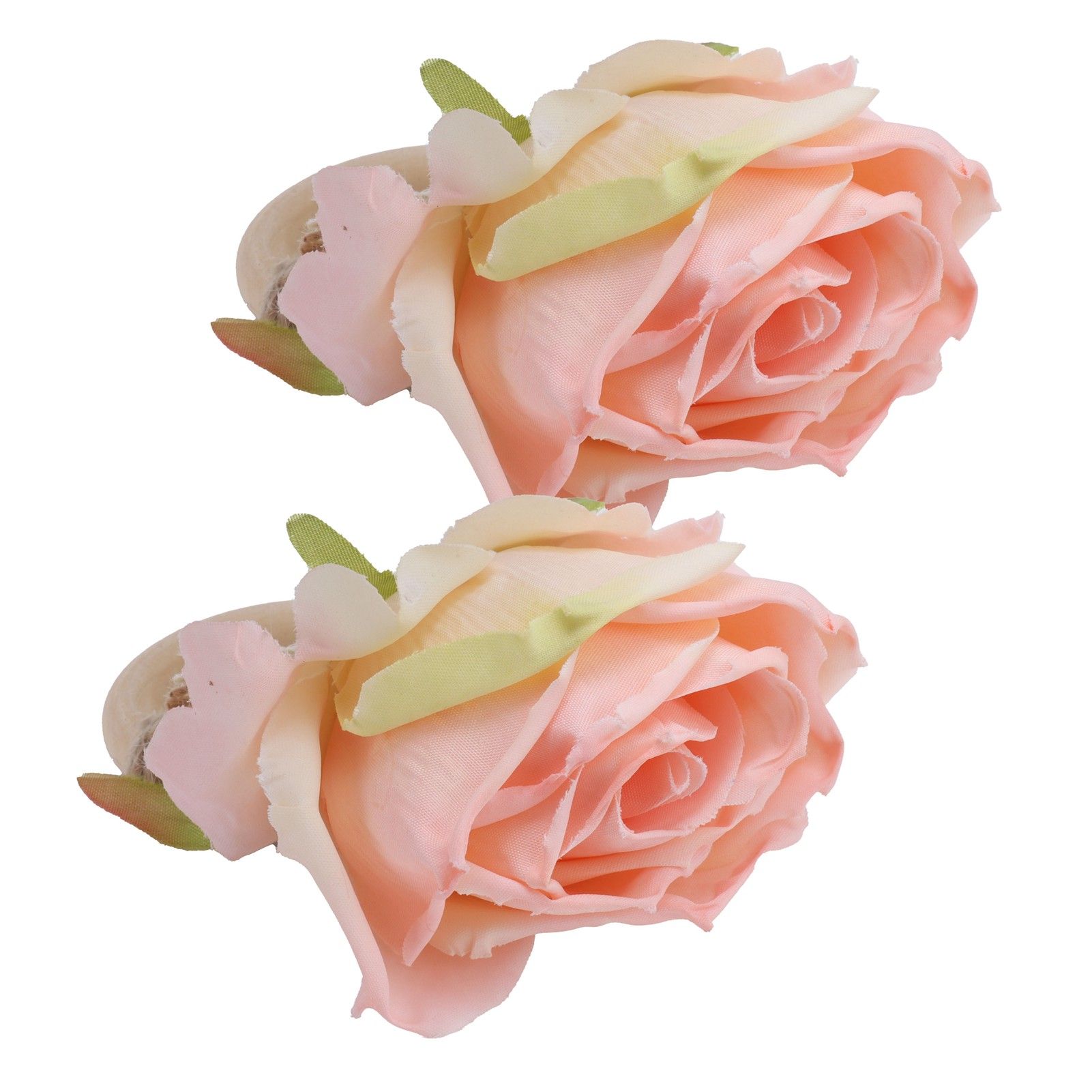 2Pcs Novelty Wooden Napkin Buckle Artificial Floral Napkin Ring for Festival view 3