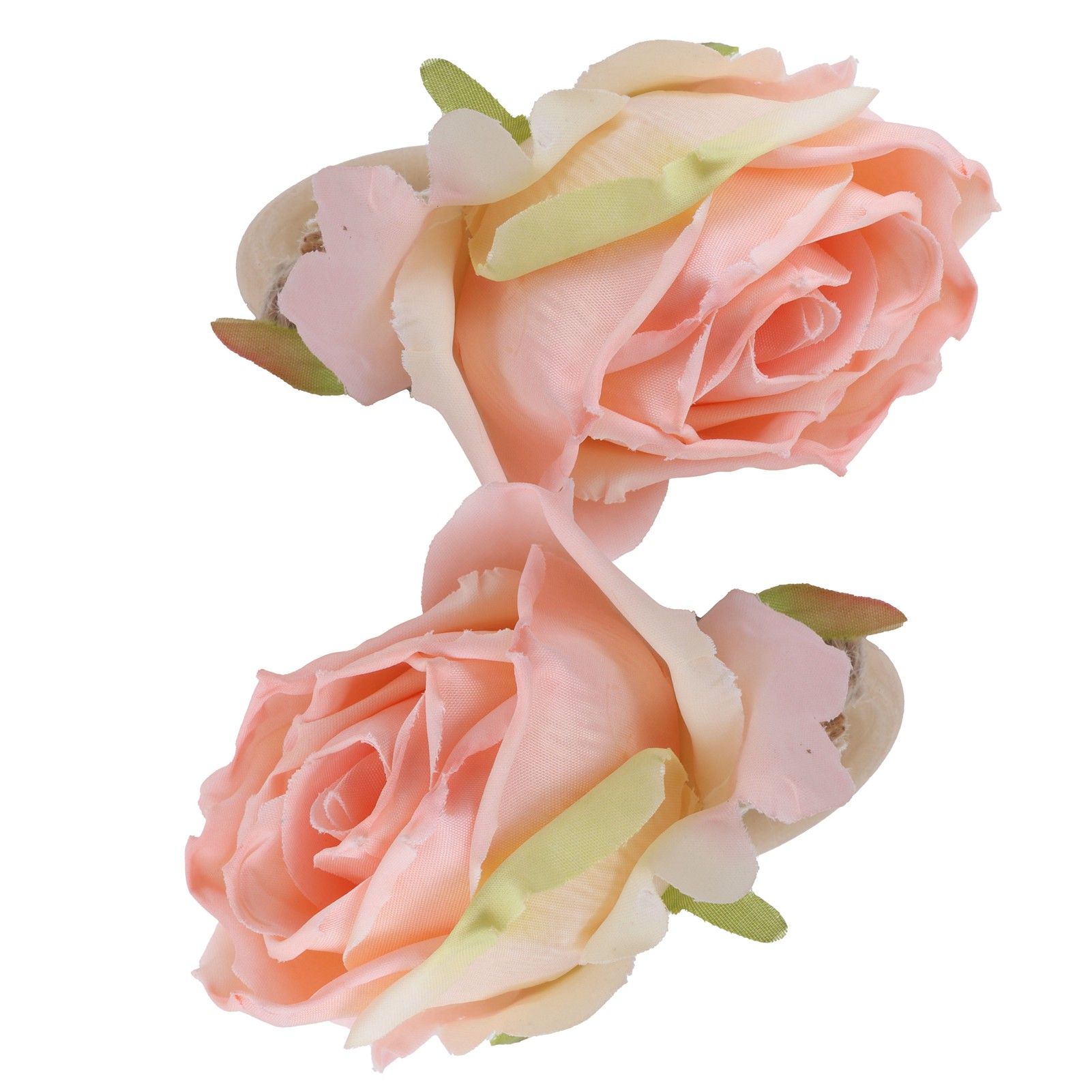 2Pcs Novelty Wooden Napkin Buckle Artificial Floral Napkin Ring for Festival view 6