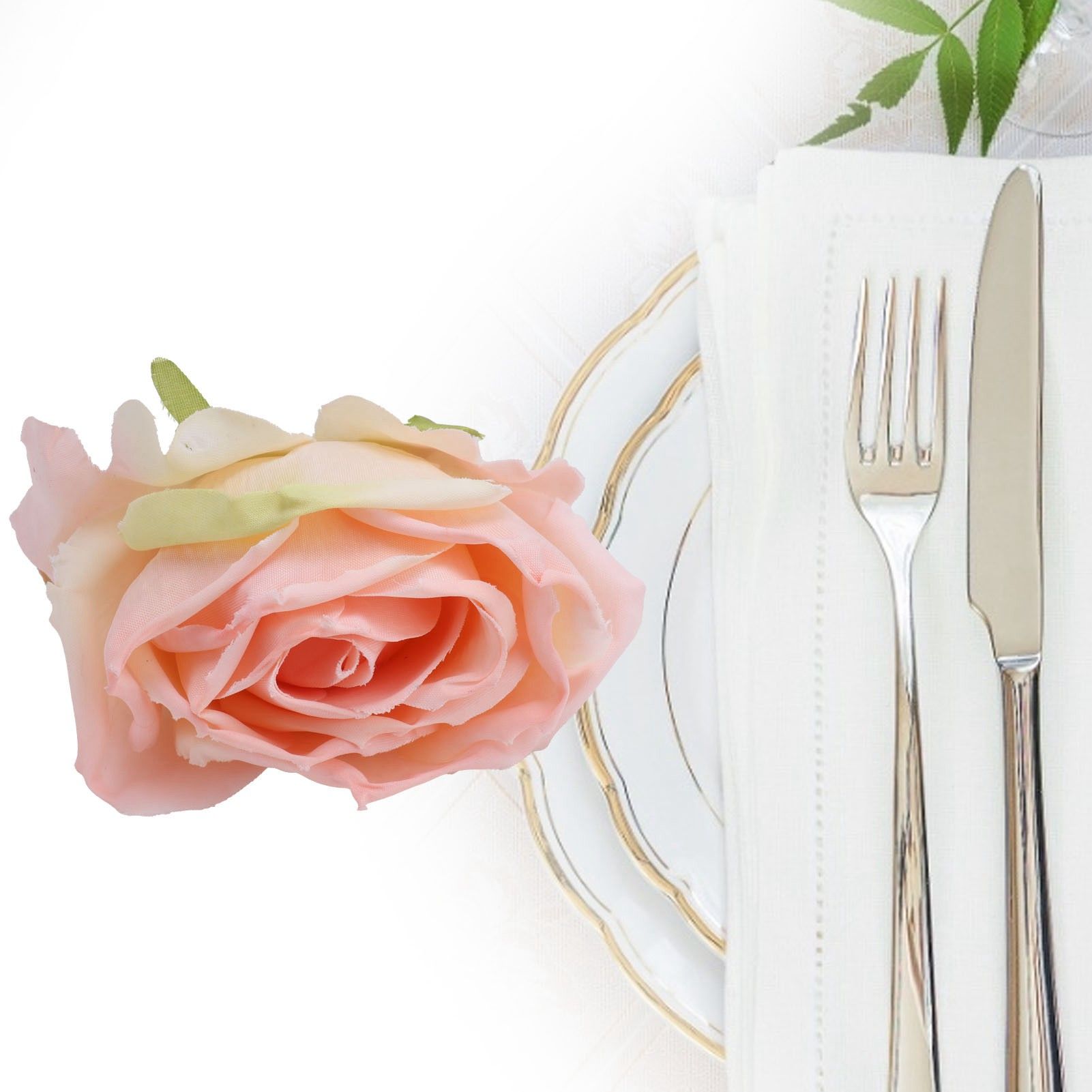2Pcs Novelty Wooden Napkin Buckle Artificial Floral Napkin Ring for Festival view 12