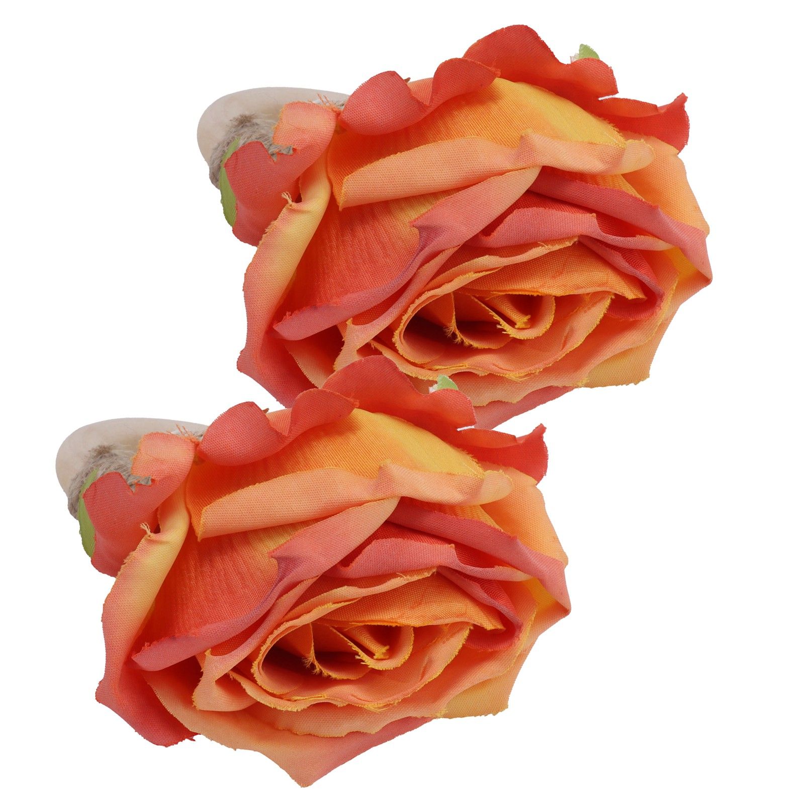 2Pcs Novelty Wooden Napkin Buckle Artificial Floral Napkin Ring for Festival view 4