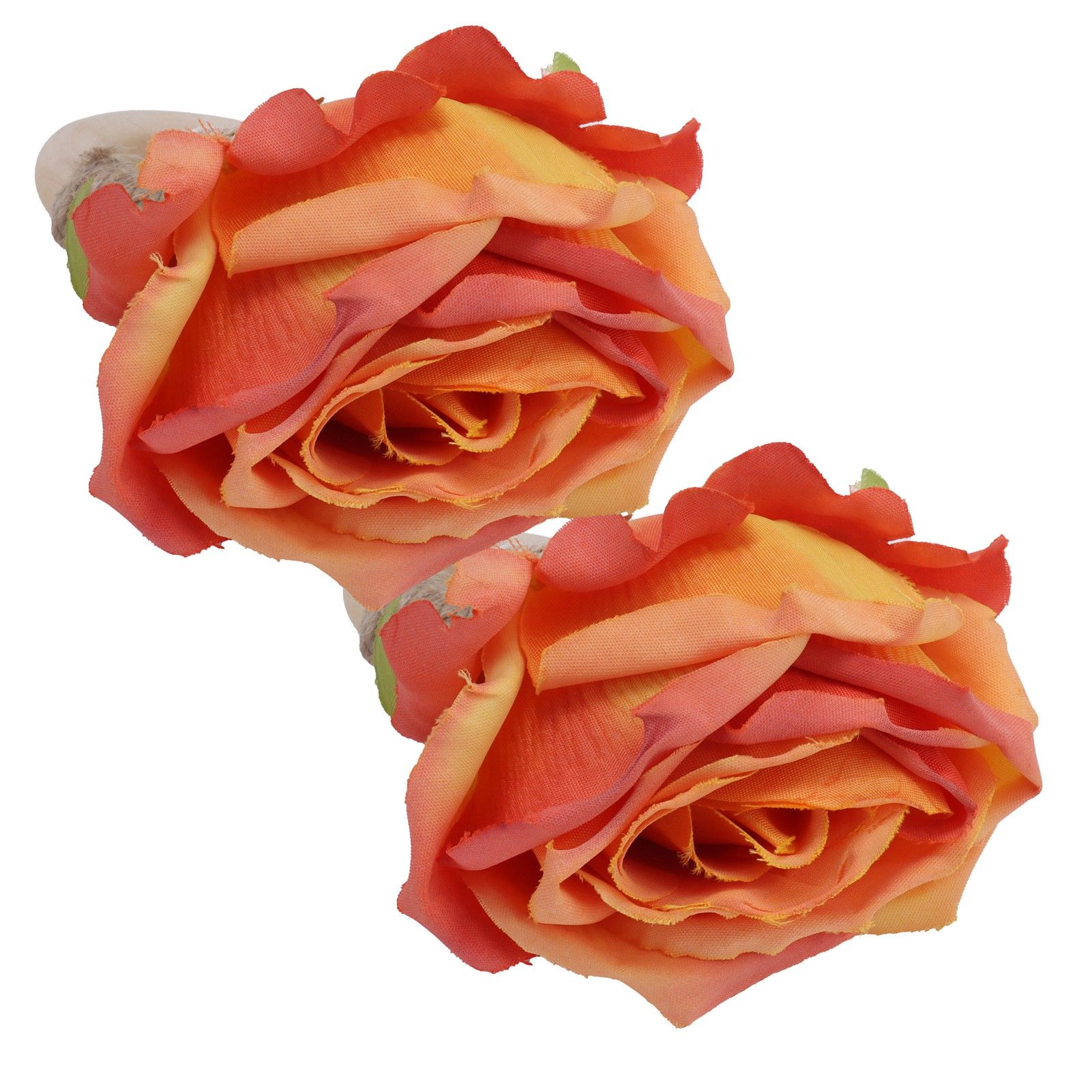 2Pcs Novelty Wooden Napkin Buckle Artificial Floral Napkin Ring for Festival view 5