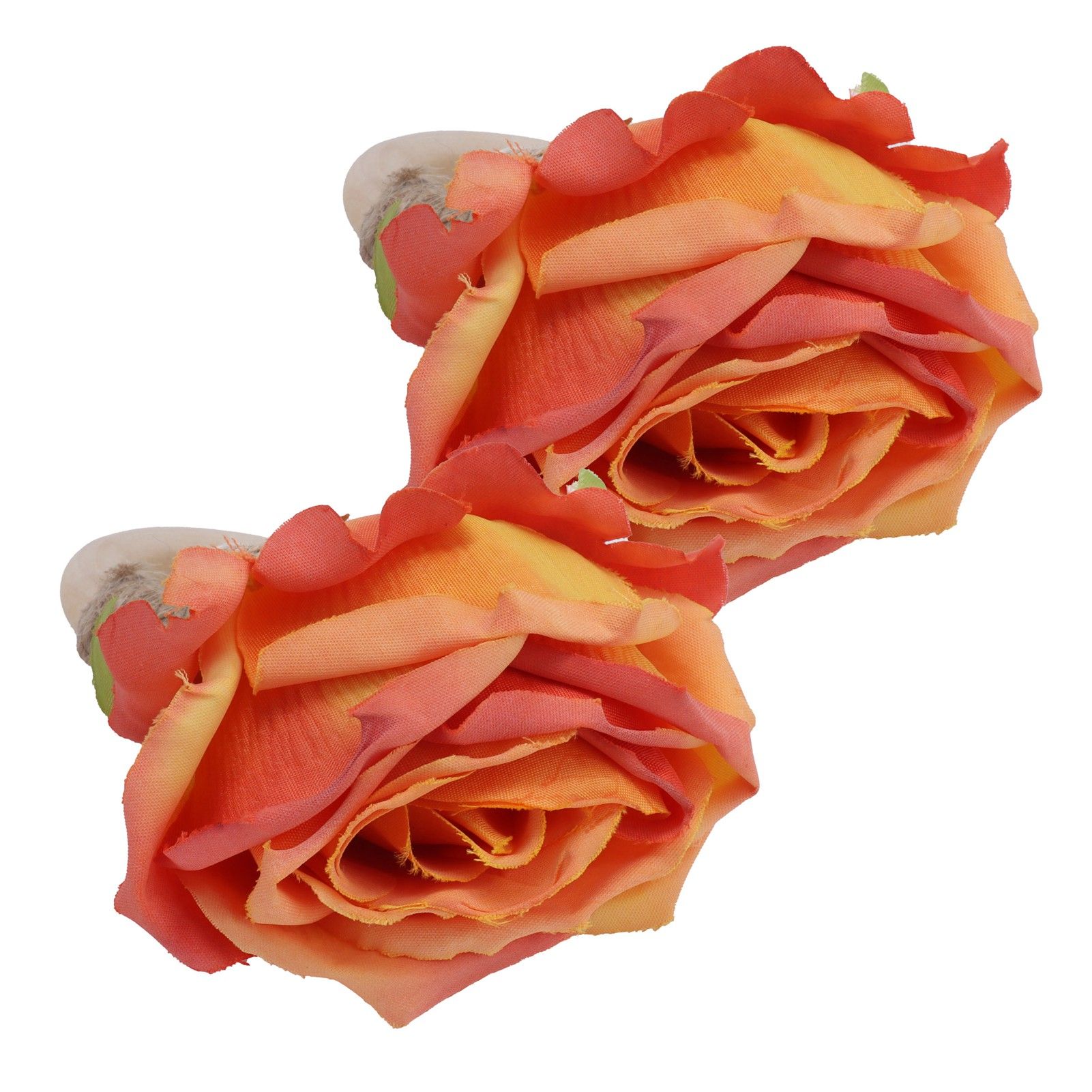 2Pcs Novelty Wooden Napkin Buckle Artificial Floral Napkin Ring for Festival view 6