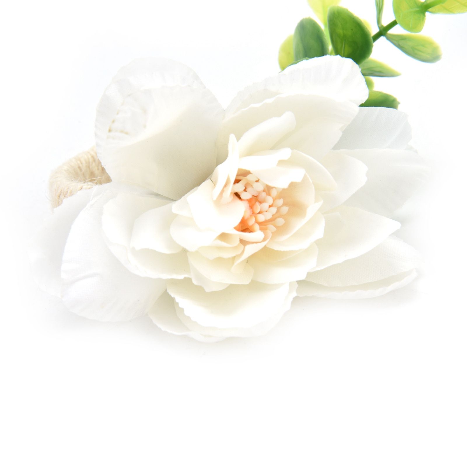 2Pcs Hemp Rope Napkin Buckle Simulation Flower Napkin Ring for Hotel Western view 13