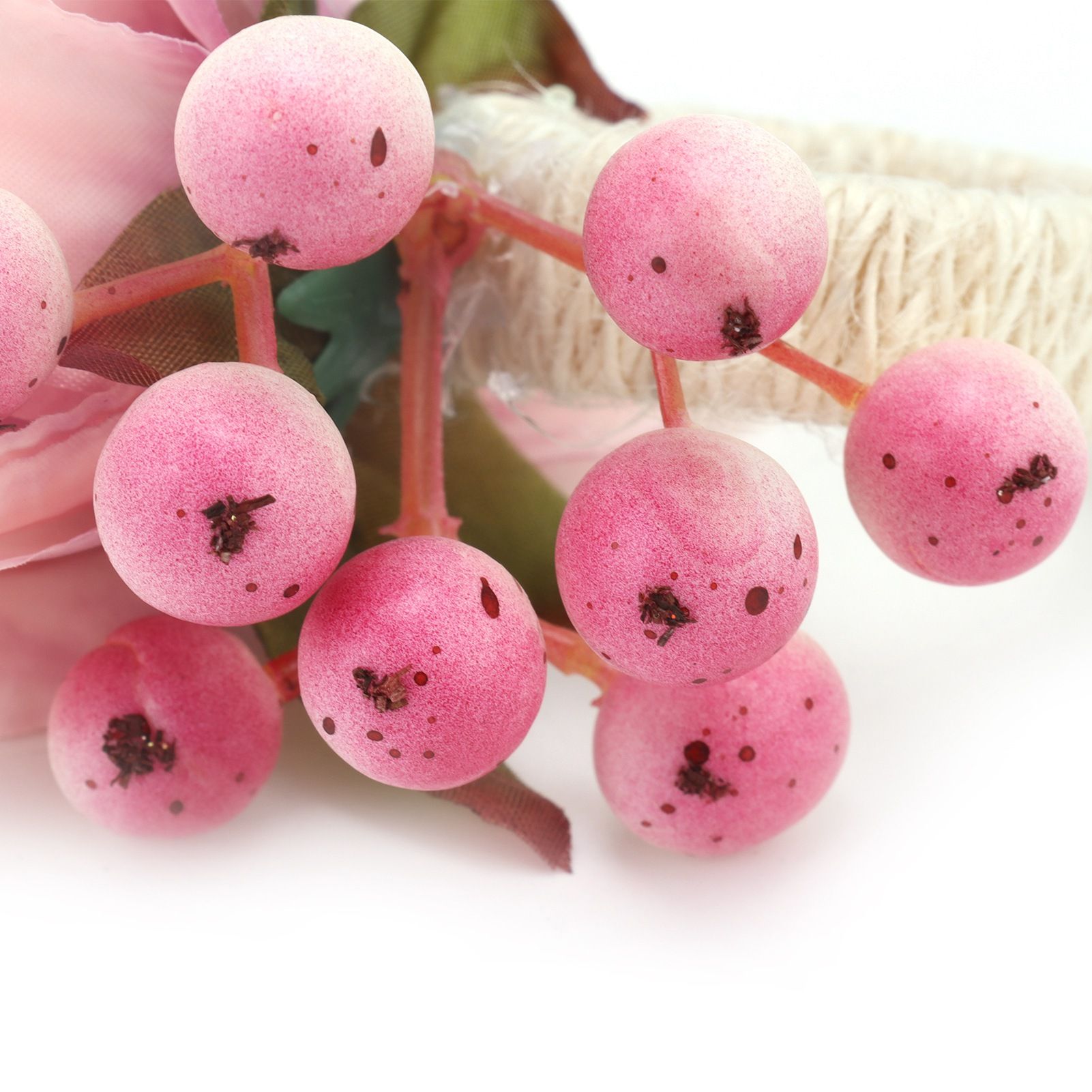 2Pcs Hemp Rope Napkin Buckle Simulation Flower Napkin Ring for Hotel Western view 13