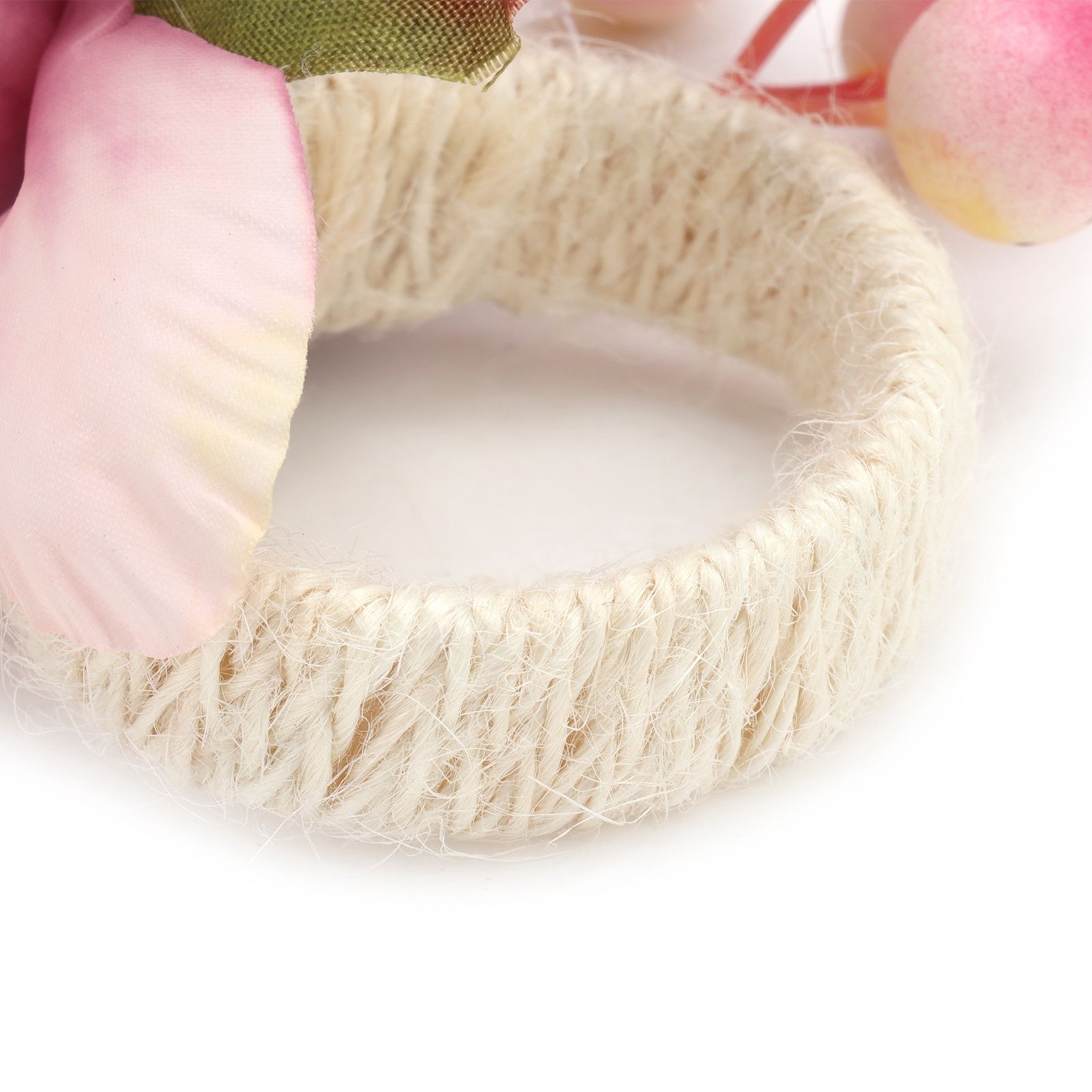 2Pcs Hemp Rope Napkin Buckle Simulation Flower Napkin Ring for Hotel Western view 14