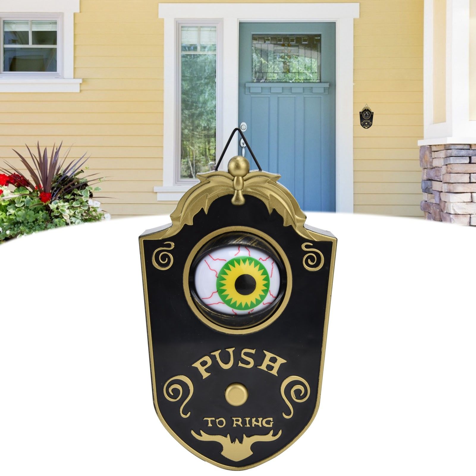 Halloween Doorbell Horrible Single Eyeball Luminous Hanging Door Bell view 11