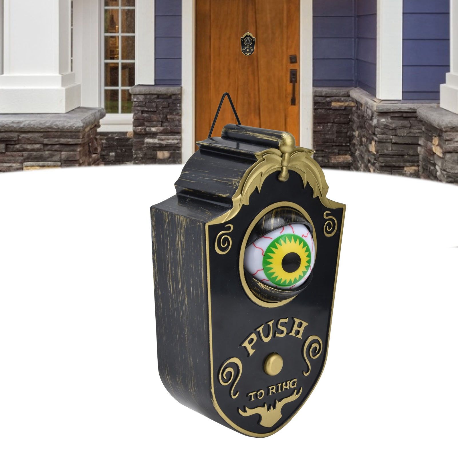 Halloween Doorbell Horrible Single Eyeball Luminous Hanging Door Bell view 12