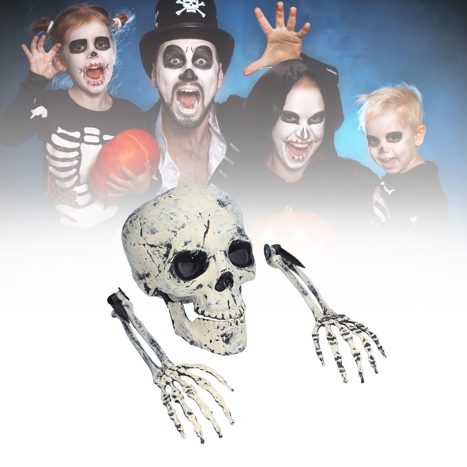 Skeleton Decor Cosplay DIY Multifunctional Lifelike Compact Scary Halloween view 11