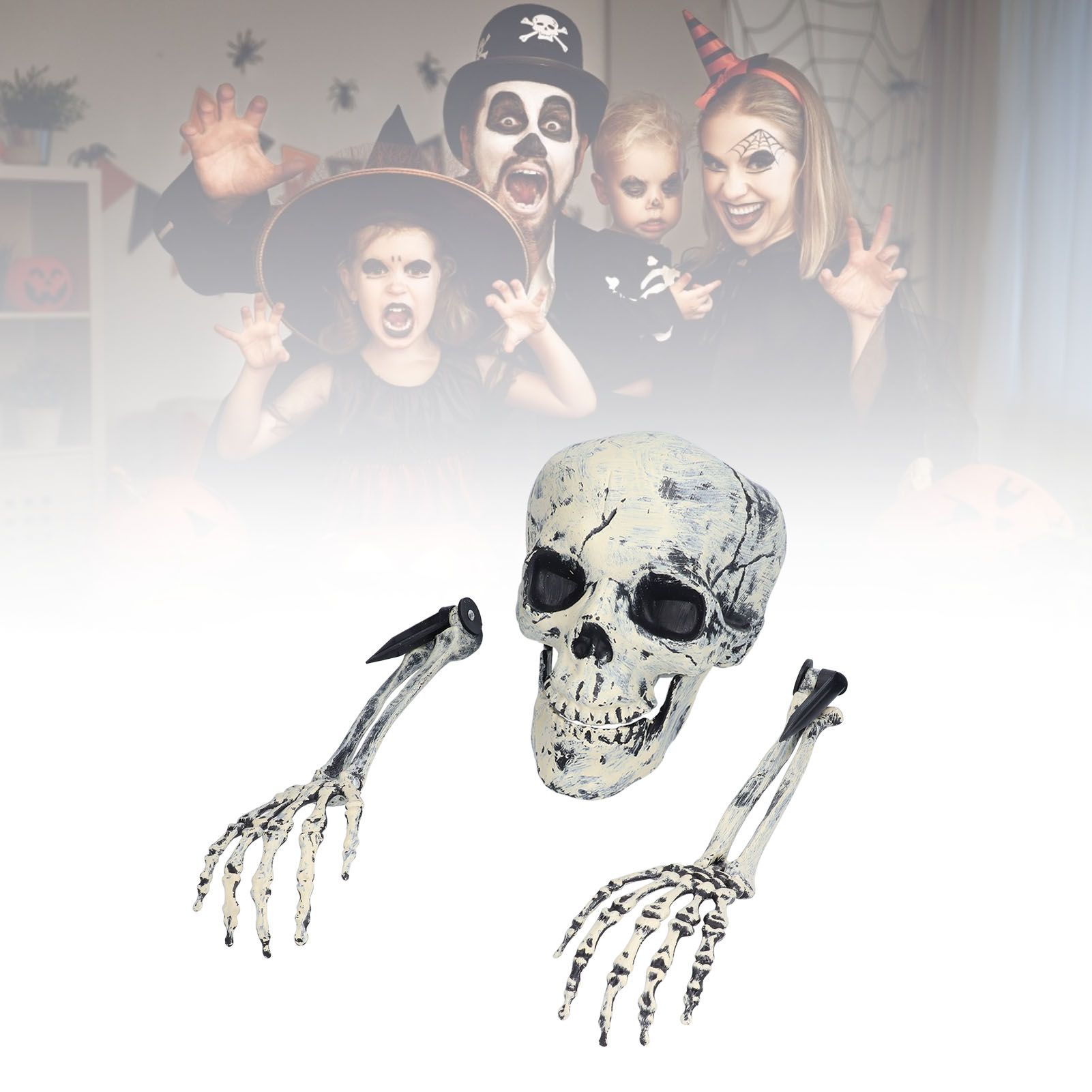 Skeleton Decor Cosplay DIY Multifunctional Lifelike Compact Scary Halloween view 12