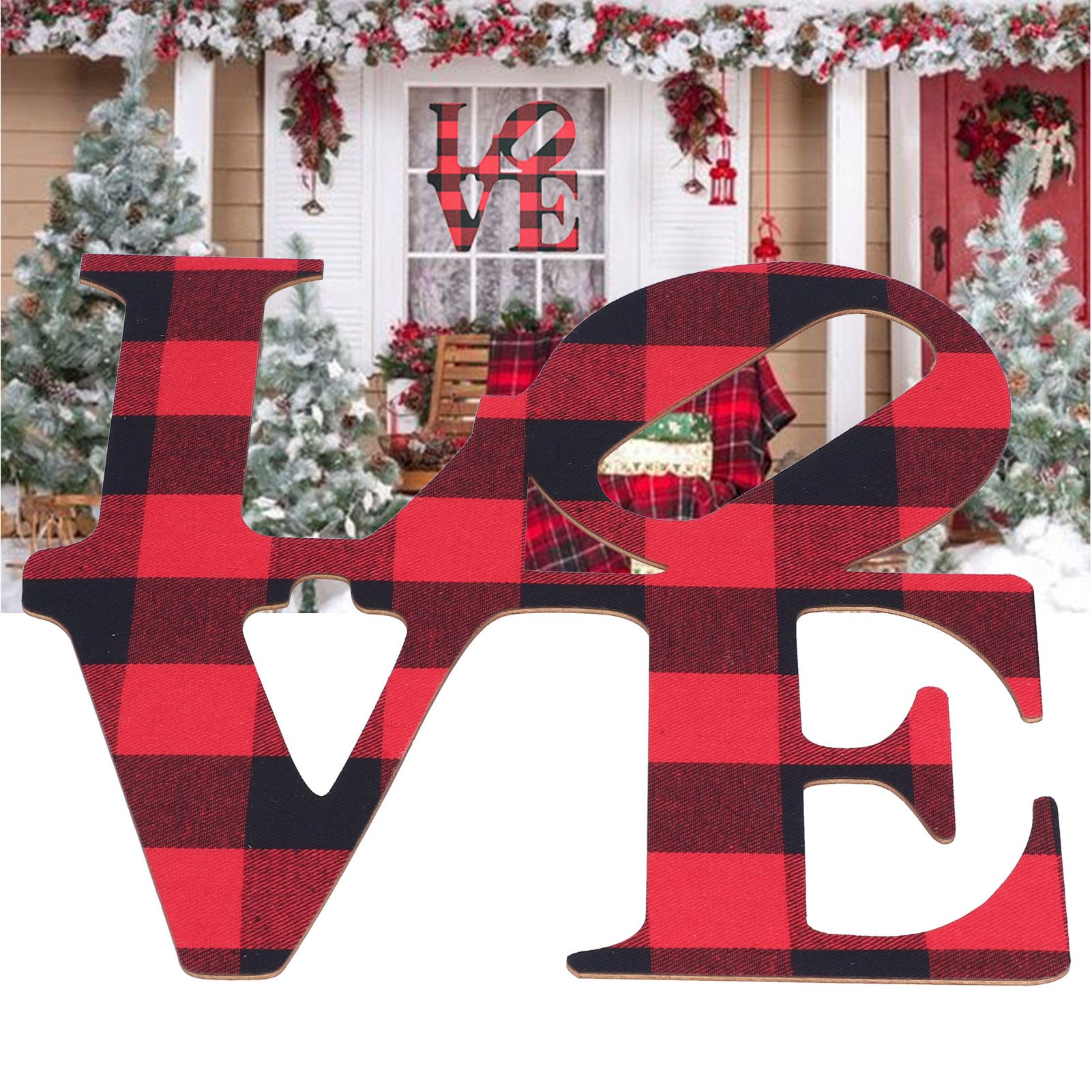 Christmas Wall Decoration Wooden Wall Ornament English Letter Wall Decoration view 11