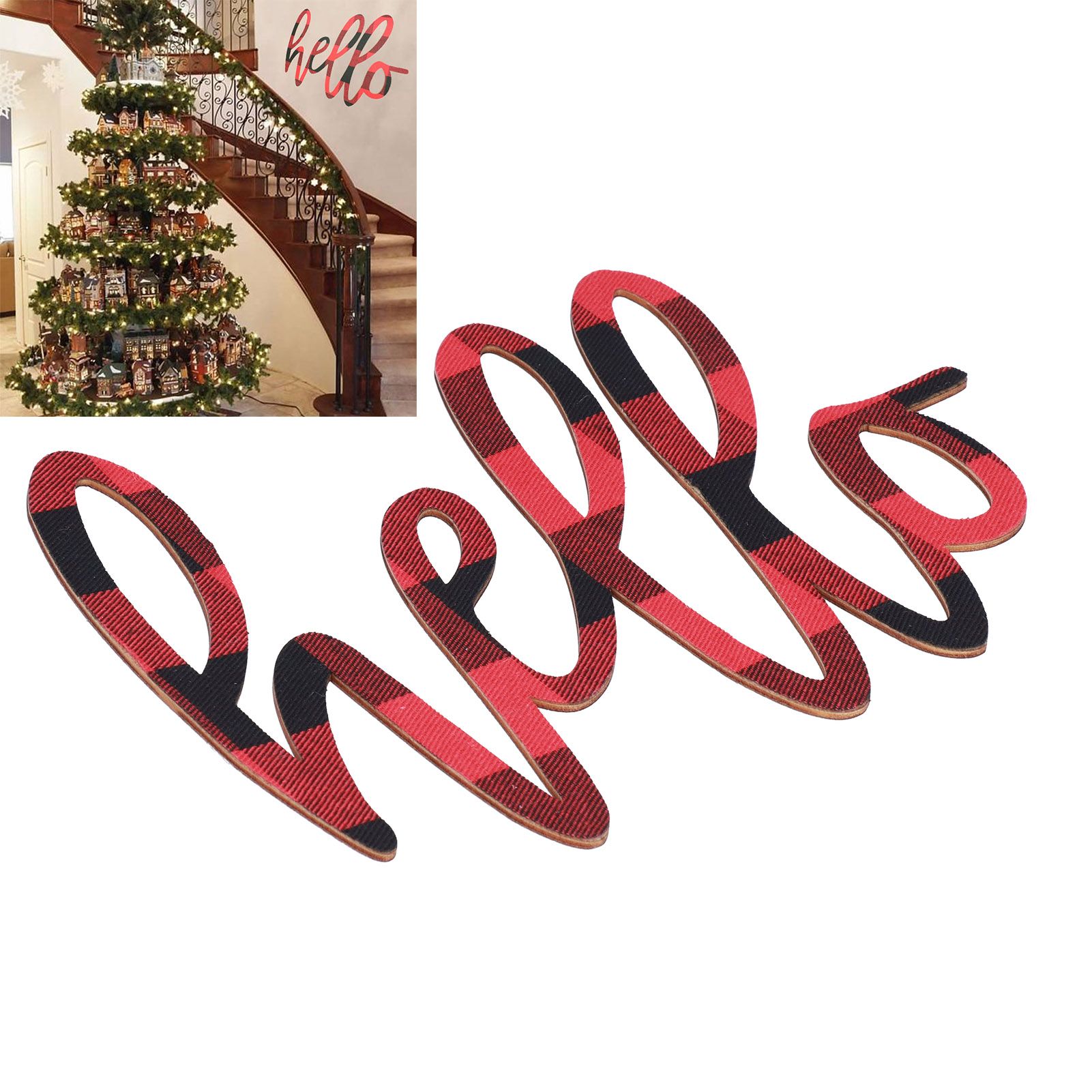 Christmas Wall Decor Home English Letter Wall Ornament Wooden Wall Decoration view 11