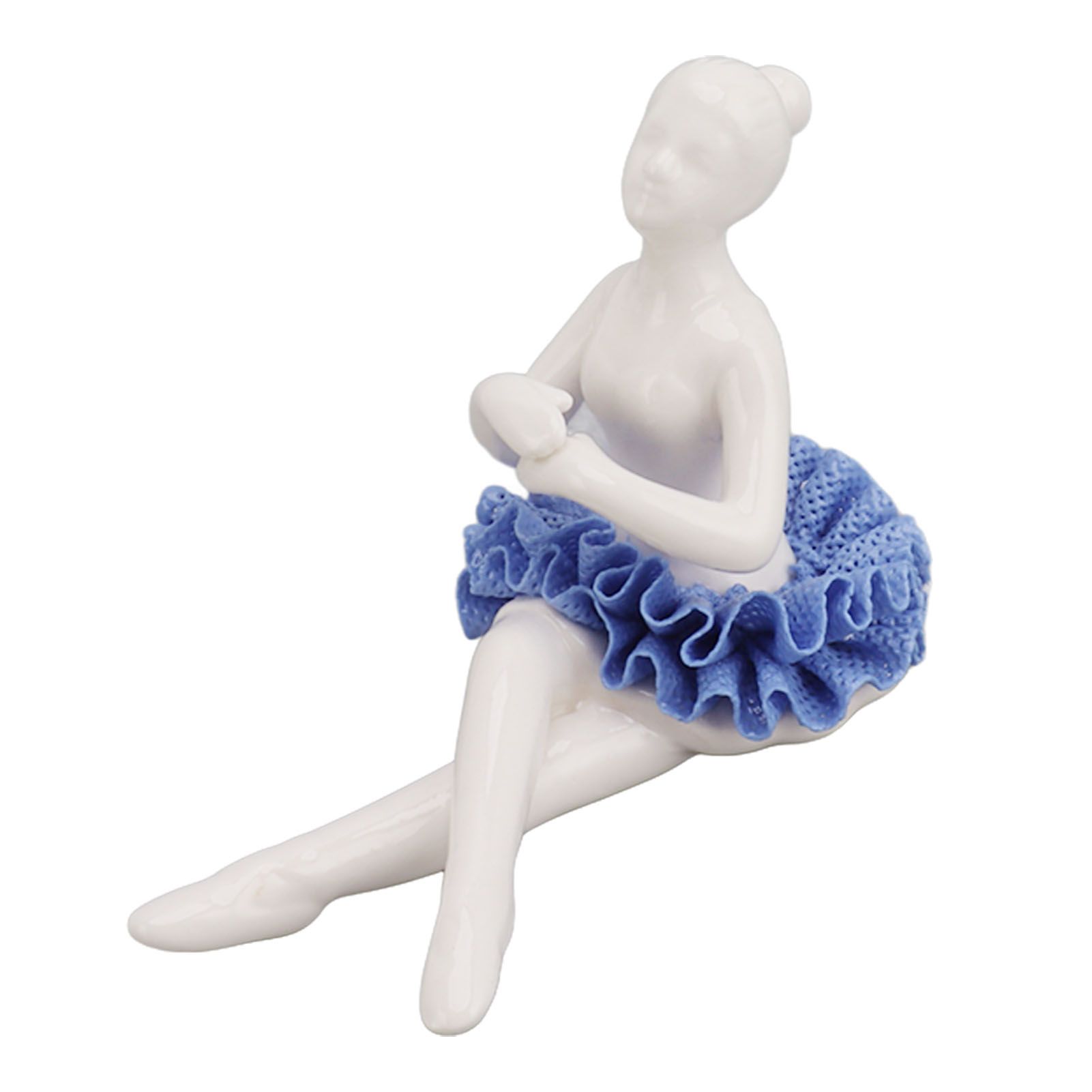 Ballerina Statue Beautiful Relaxed Mood Delicate Ceramic Ballet Dancer view 3
