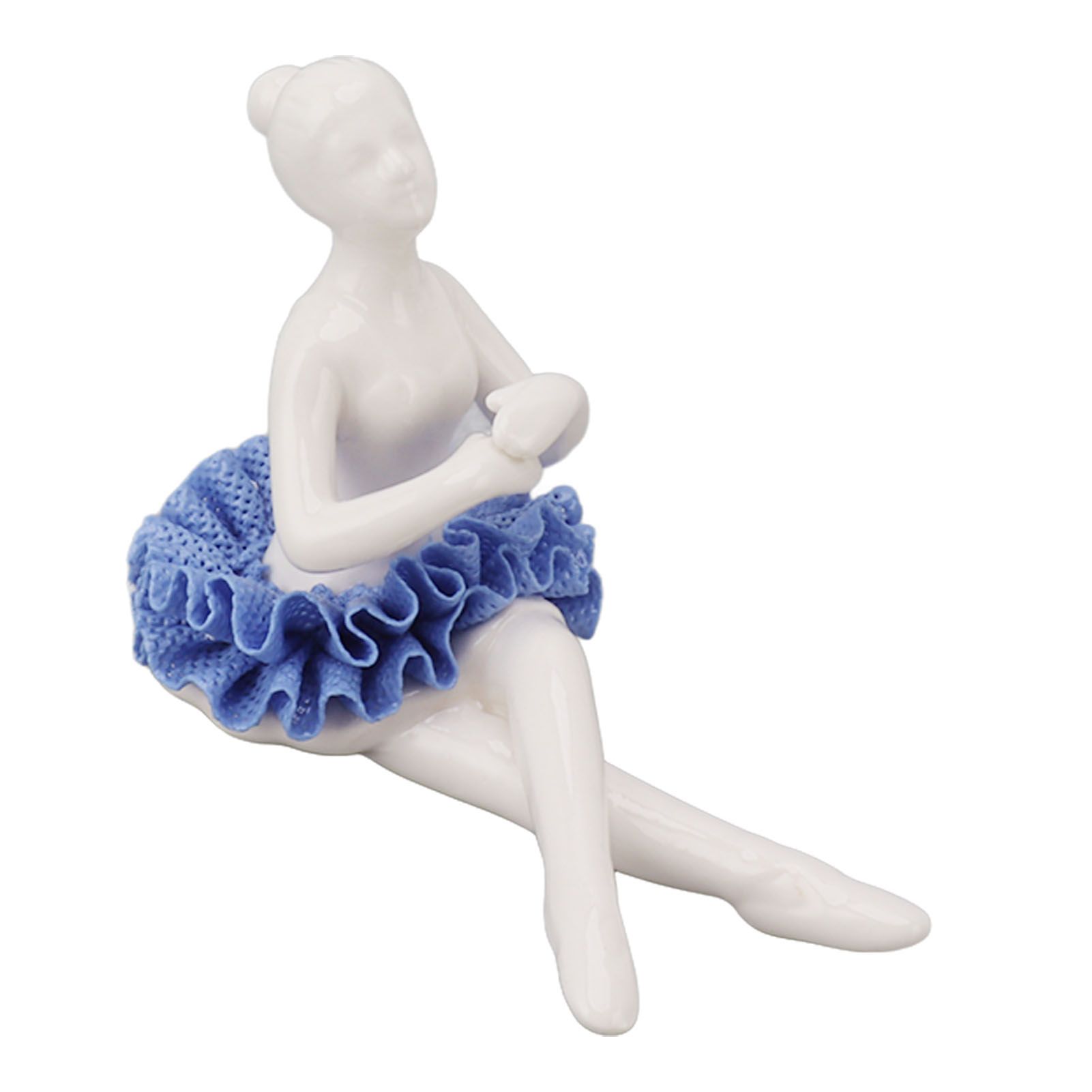 Ballerina Statue Beautiful Relaxed Mood Delicate Ceramic Ballet Dancer view 4