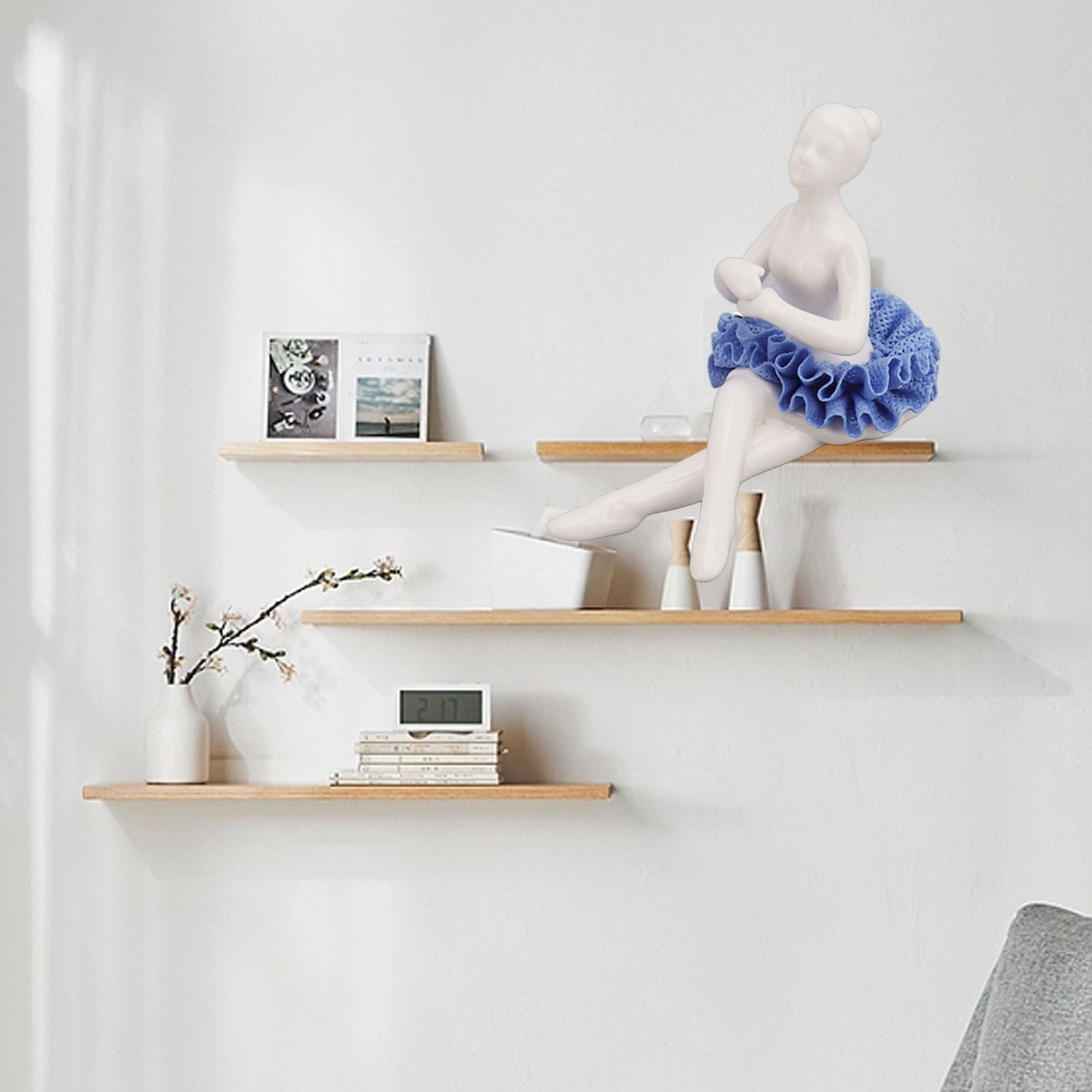 Ballerina Statue Beautiful Relaxed Mood Delicate Ceramic Ballet Dancer view 12