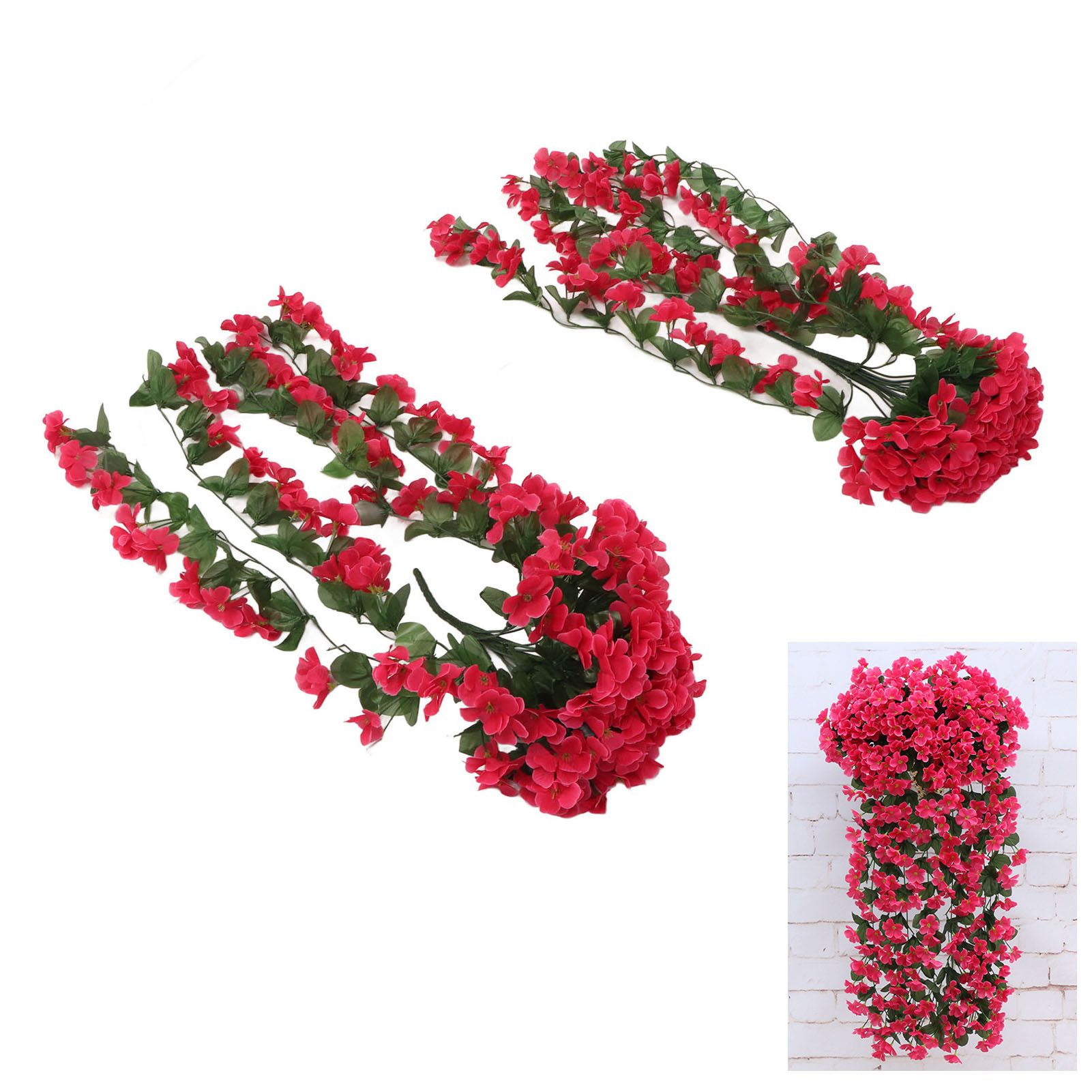 2PCS Artificial Violet Hanging Flowers Simulation Plastic Fake Plants for view 11