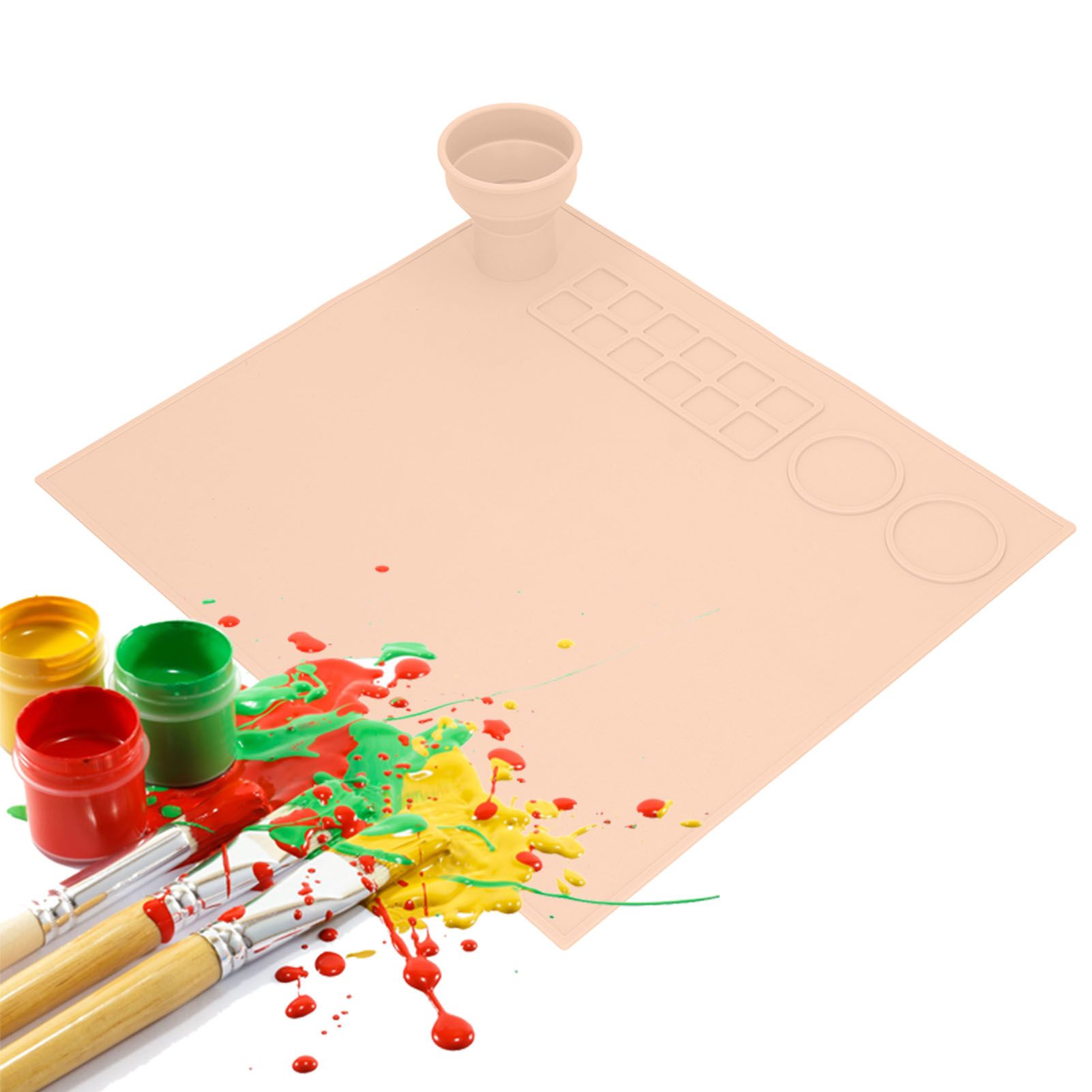 Silicone Painting Mat Prevent Slip Thick Large Kids Craft Art Mat with Cup for view 14
