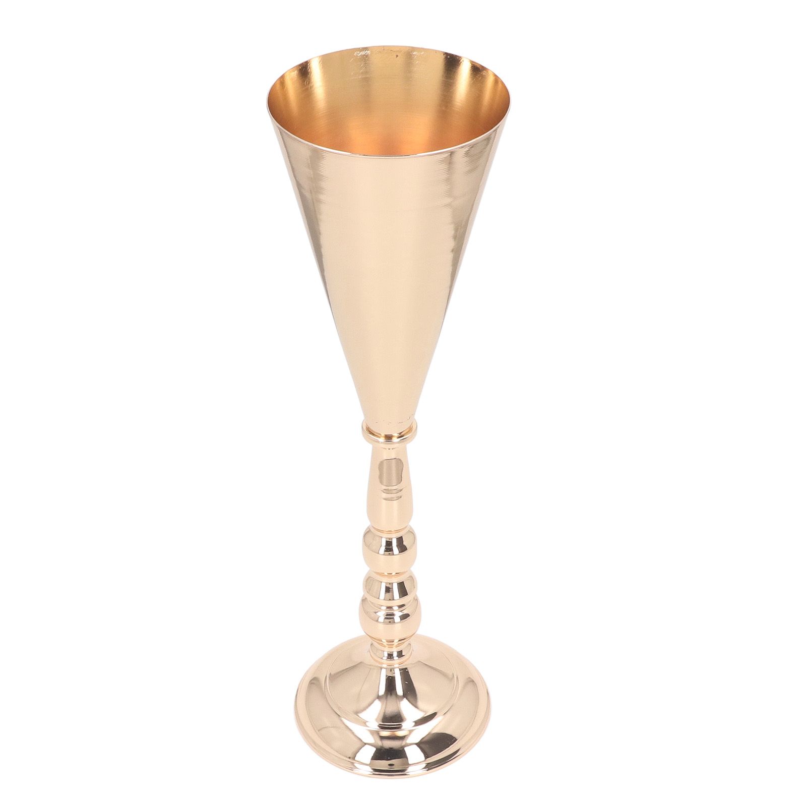 Golden Iron Vase European Style Exquisite Decorative Vintage Flower Vase for view 3