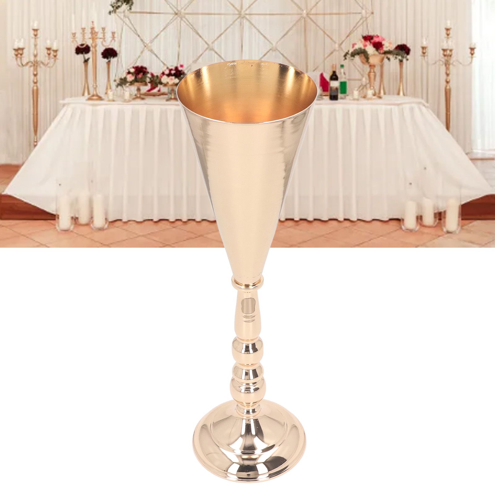 Golden Iron Vase European Style Exquisite Decorative Vintage Flower Vase for view 11