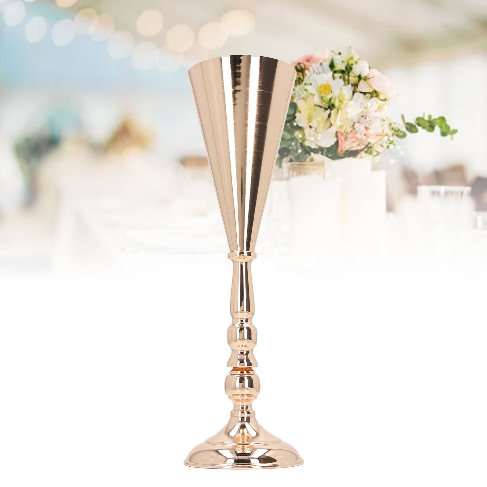 Golden Iron Vase European Style Exquisite Decorative Vintage Flower Vase for view 12