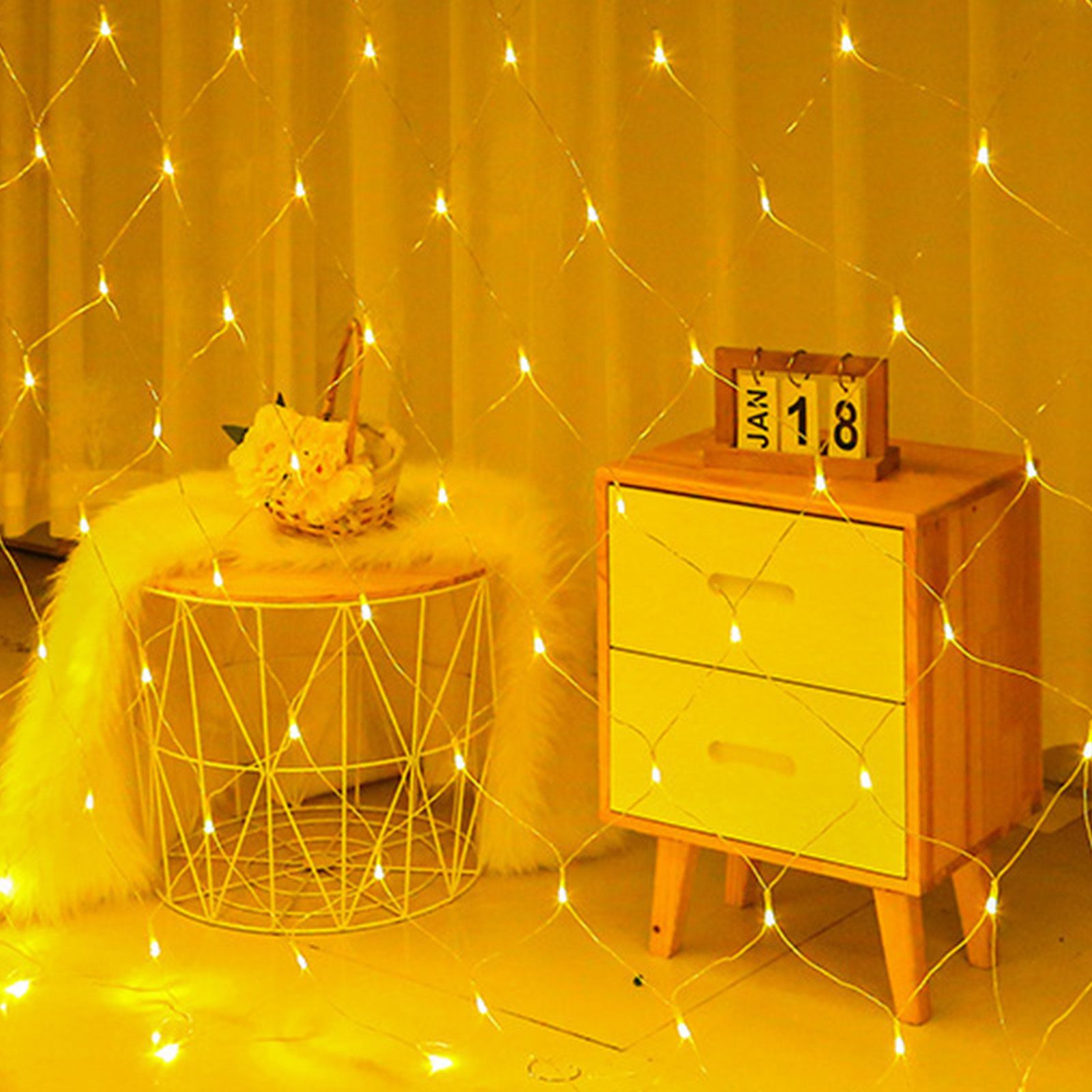 Net Mesh String LED Lights 4.9x4.9ft Waterproof Outdoor Christmas Net Lights view 12