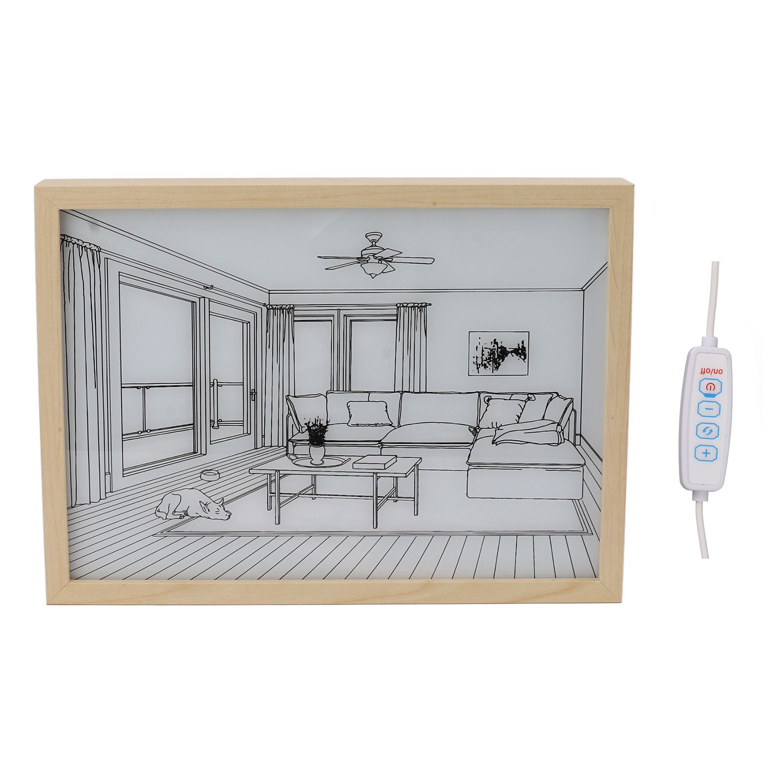 LED Illuminated Wall Art Lighted Decor Light Shadow Photo Frame Painting 3