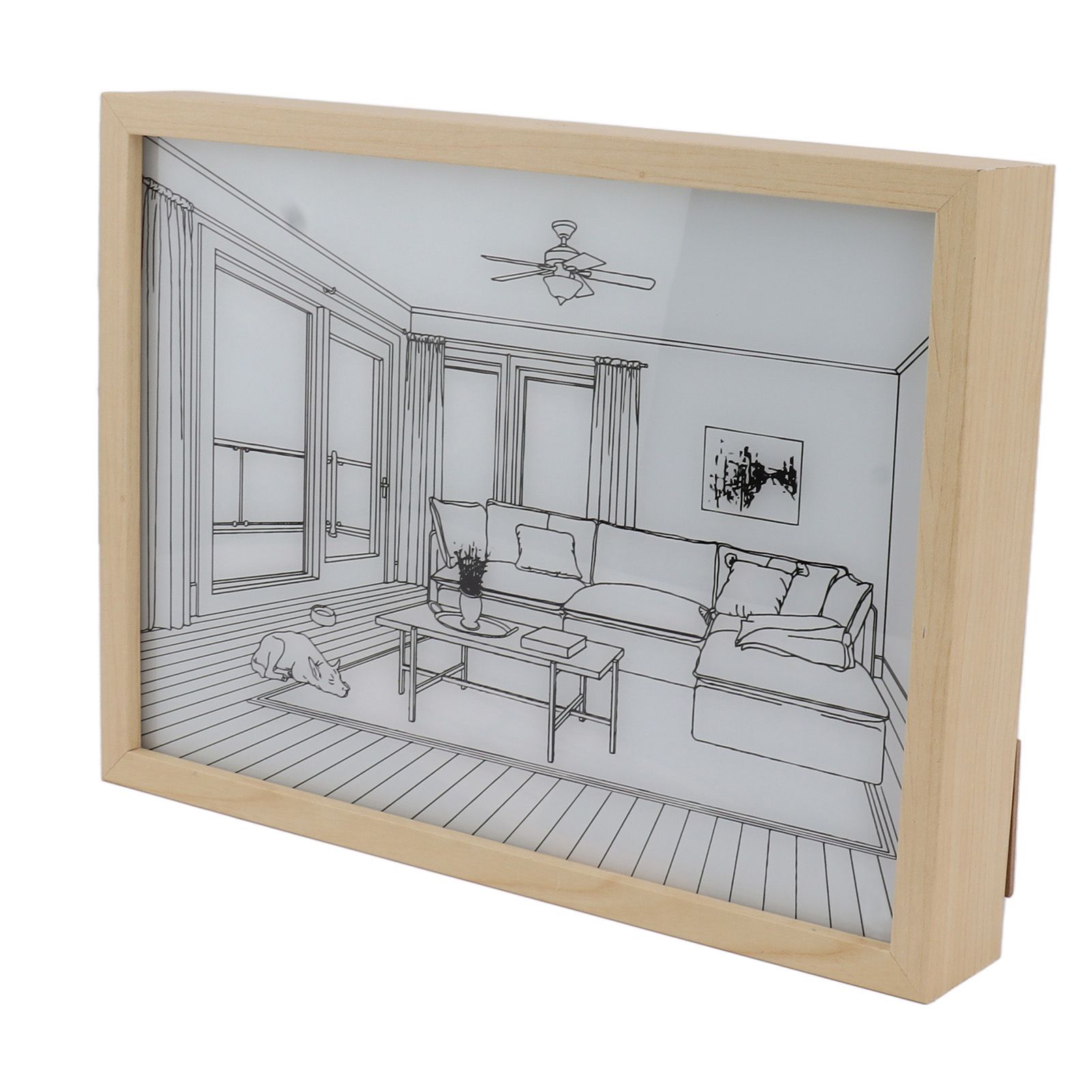 LED Illuminated Wall Art Lighted Decor Light Shadow Photo Frame Painting 3 view 2