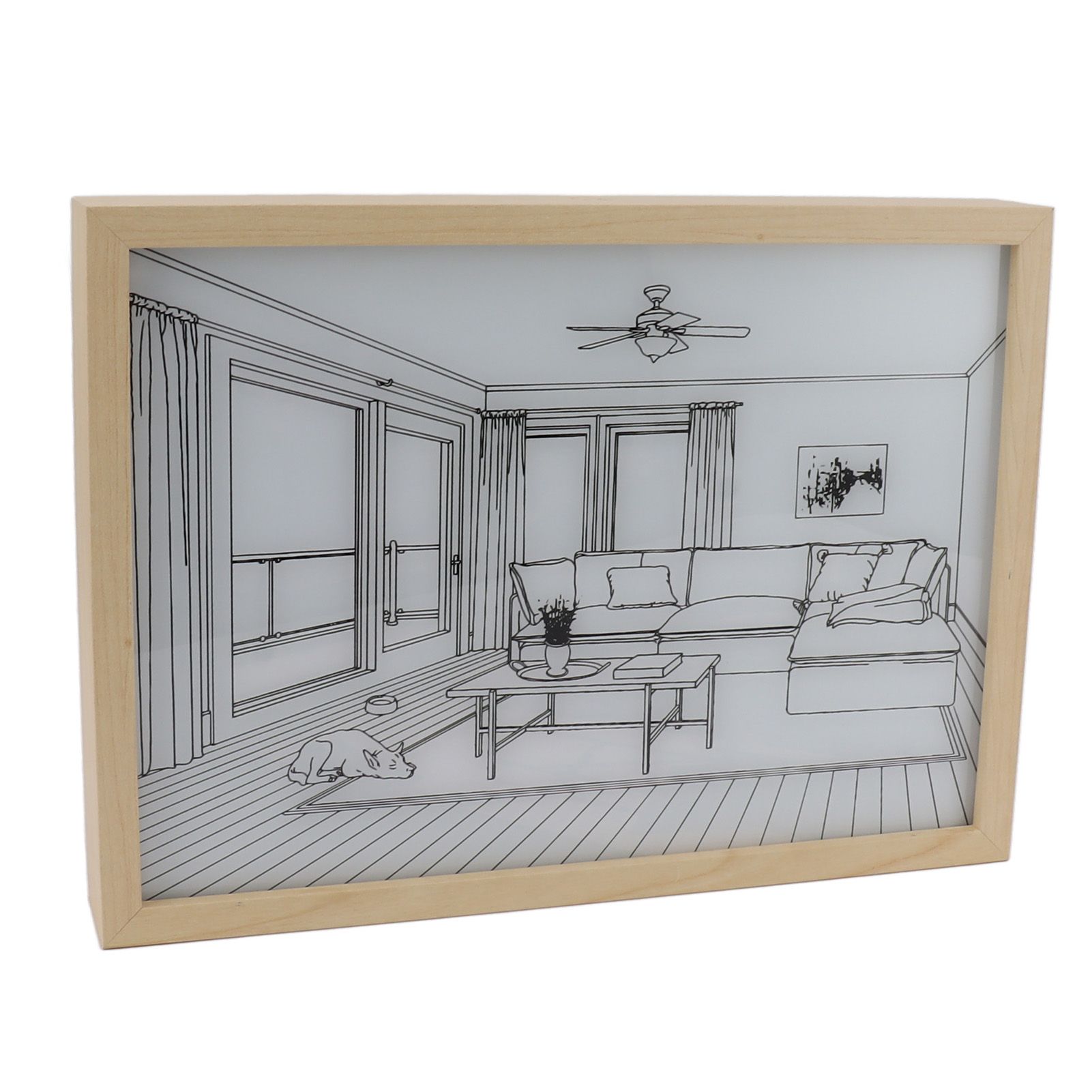 LED Illuminated Wall Art Lighted Decor Light Shadow Photo Frame Painting 3 view 3