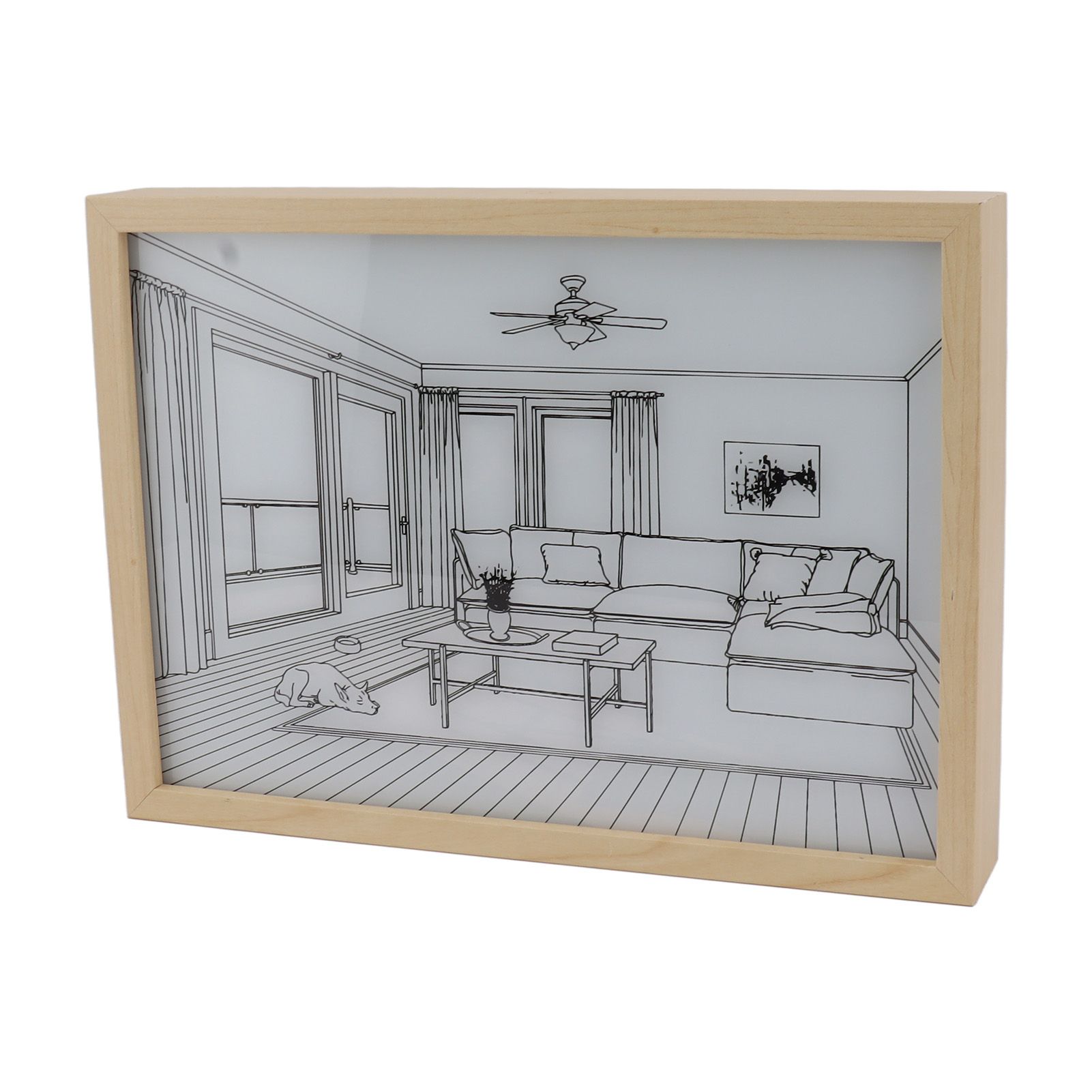 LED Illuminated Wall Art Lighted Decor Light Shadow Photo Frame Painting 3 view 4
