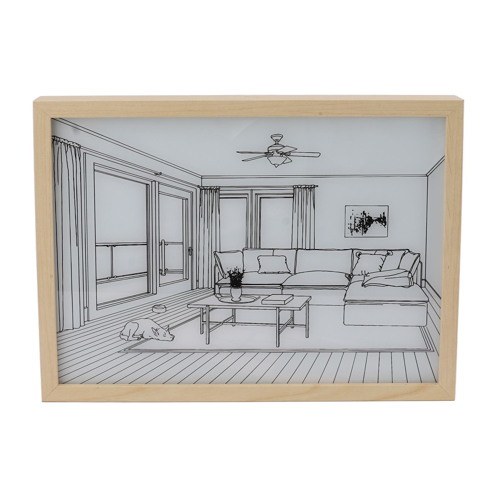 LED Illuminated Wall Art Lighted Decor Light Shadow Photo Frame Painting 3 view 5