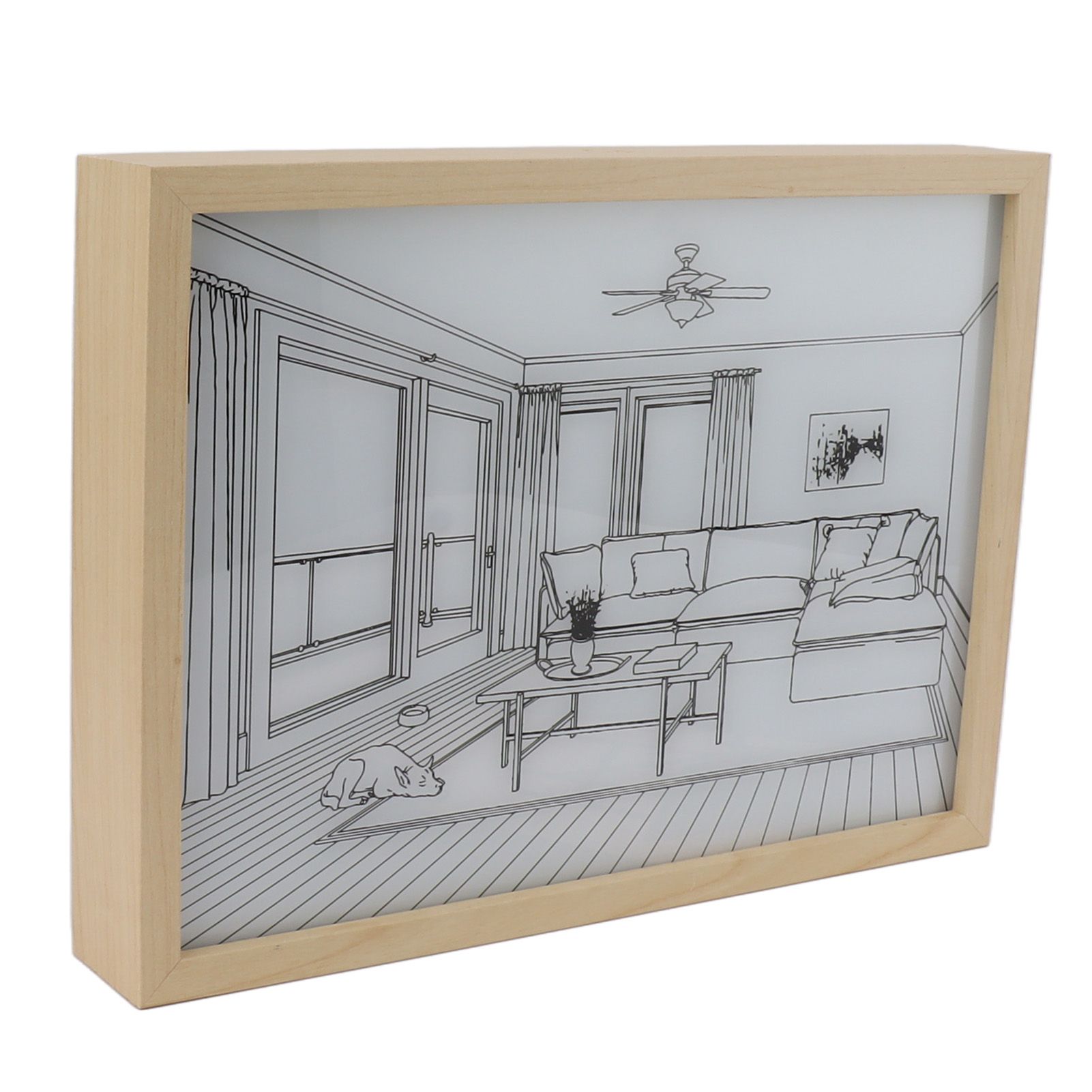 LED Illuminated Wall Art Lighted Decor Light Shadow Photo Frame Painting 3 view 6