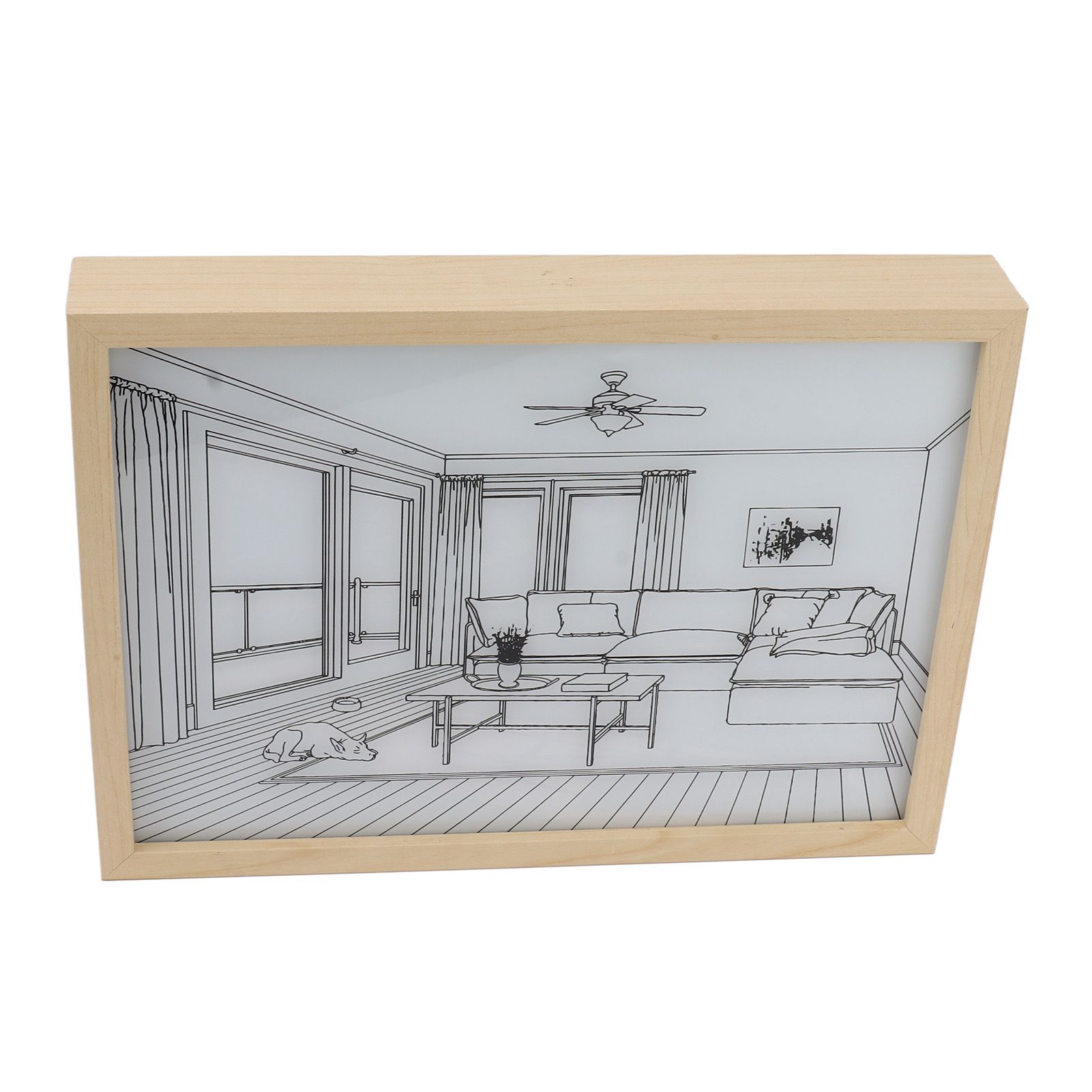 LED Illuminated Wall Art Lighted Decor Light Shadow Photo Frame Painting 3 view 7