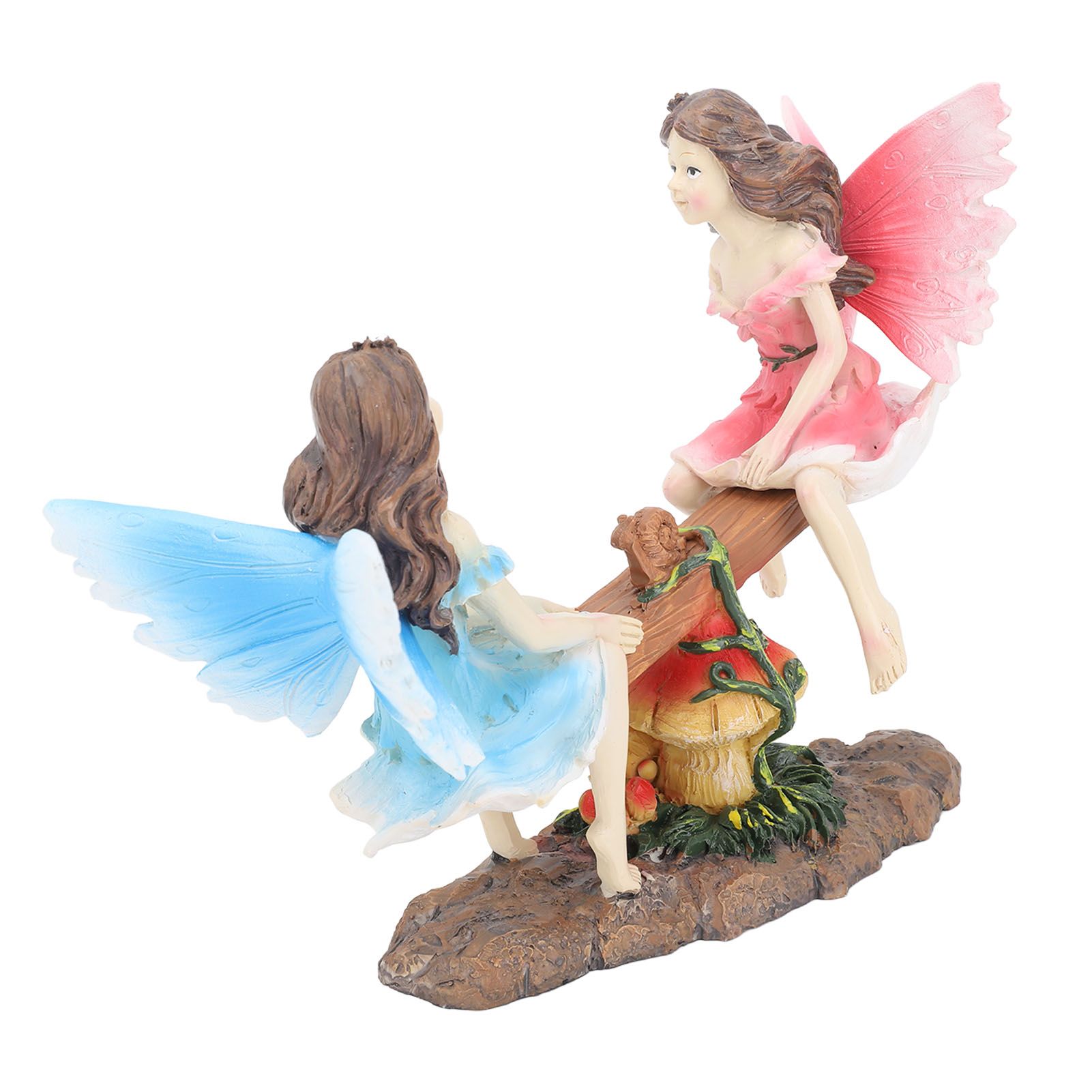Fairy Statue Ornament Seesaw Figure Resin Realistic Figurine Decoration for view 2
