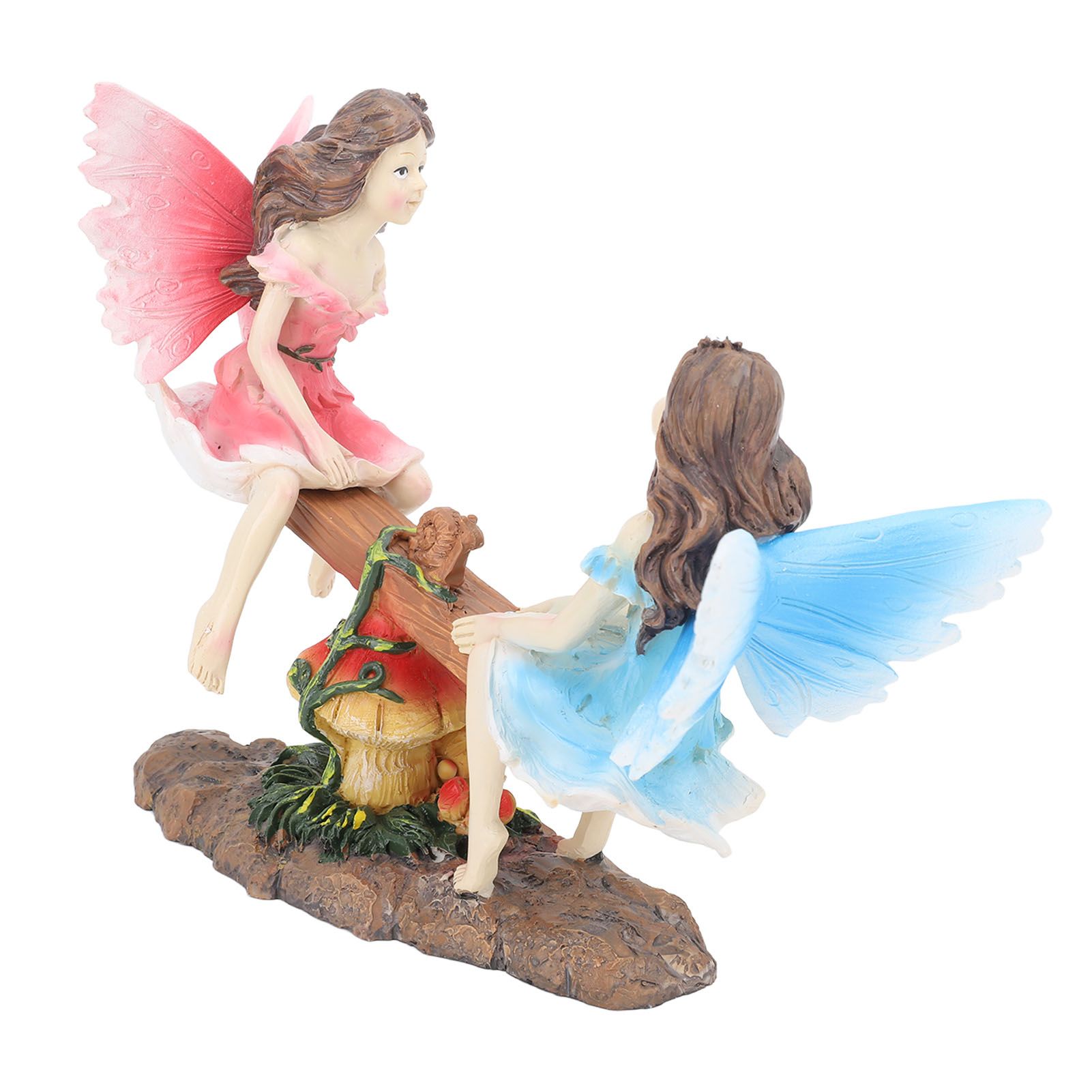 Fairy Statue Ornament Seesaw Figure Resin Realistic Figurine Decoration for view 3