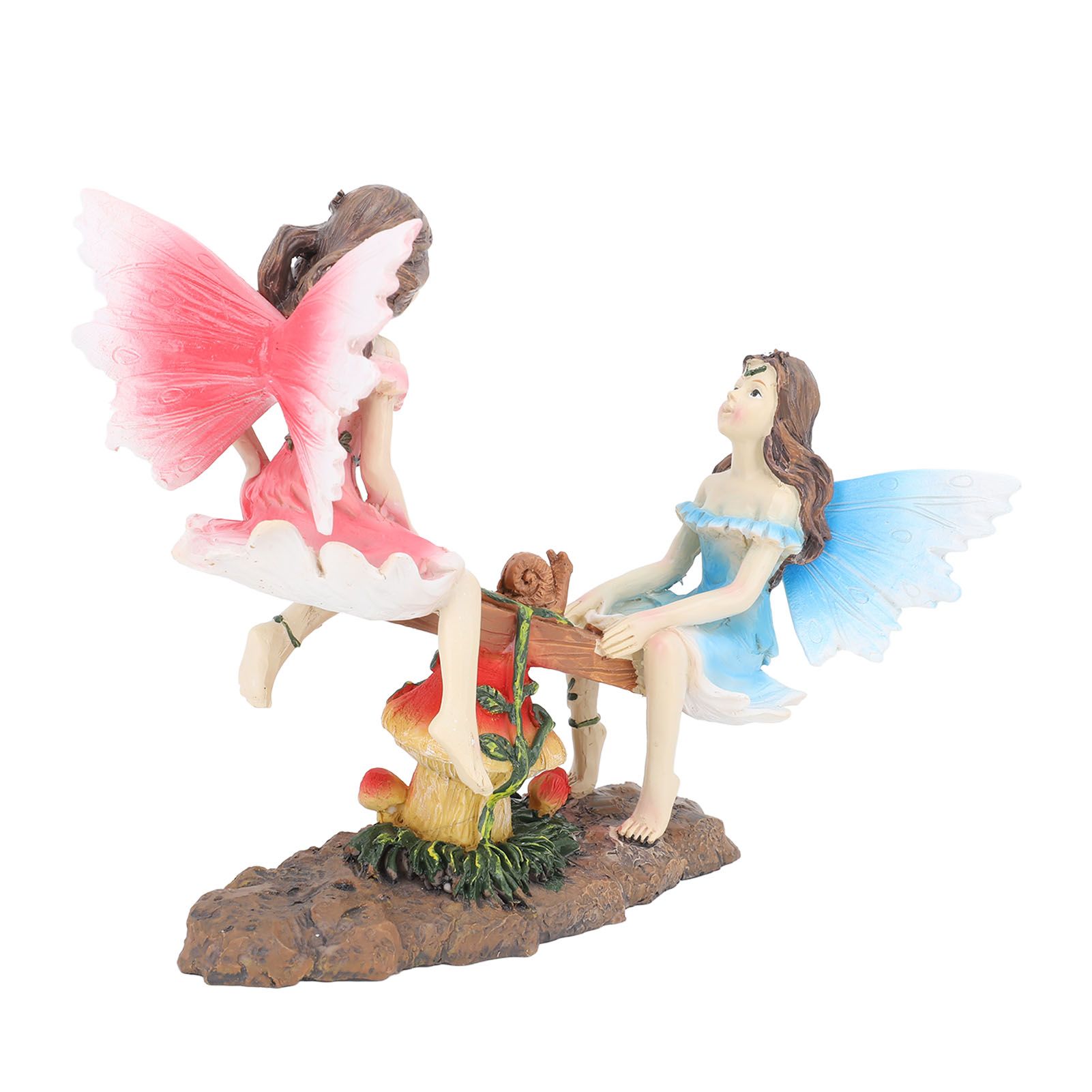 Fairy Statue Ornament Seesaw Figure Resin Realistic Figurine Decoration for view 5