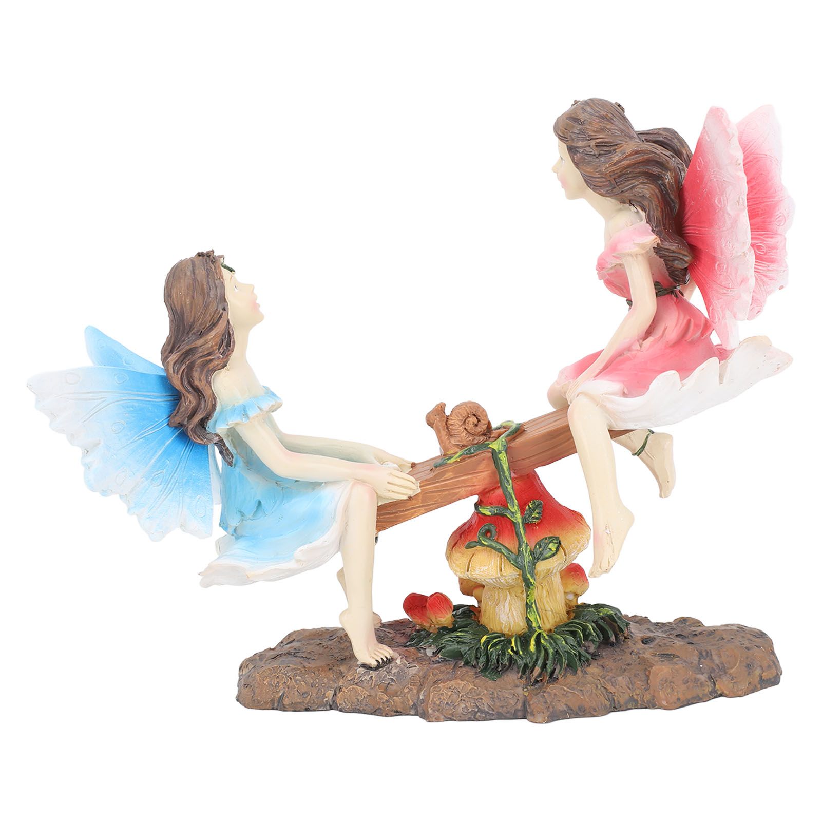 Fairy Statue Ornament Seesaw Figure Resin Realistic Figurine Decoration for view 6