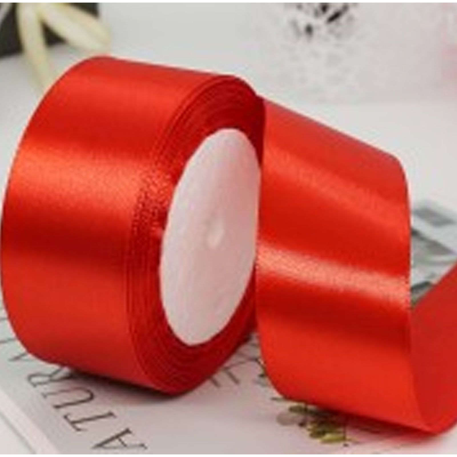 5 Roll Solid Color Ribbon 4cm Double Face Satin Ribbon for DIY Handcraft Gift view 11