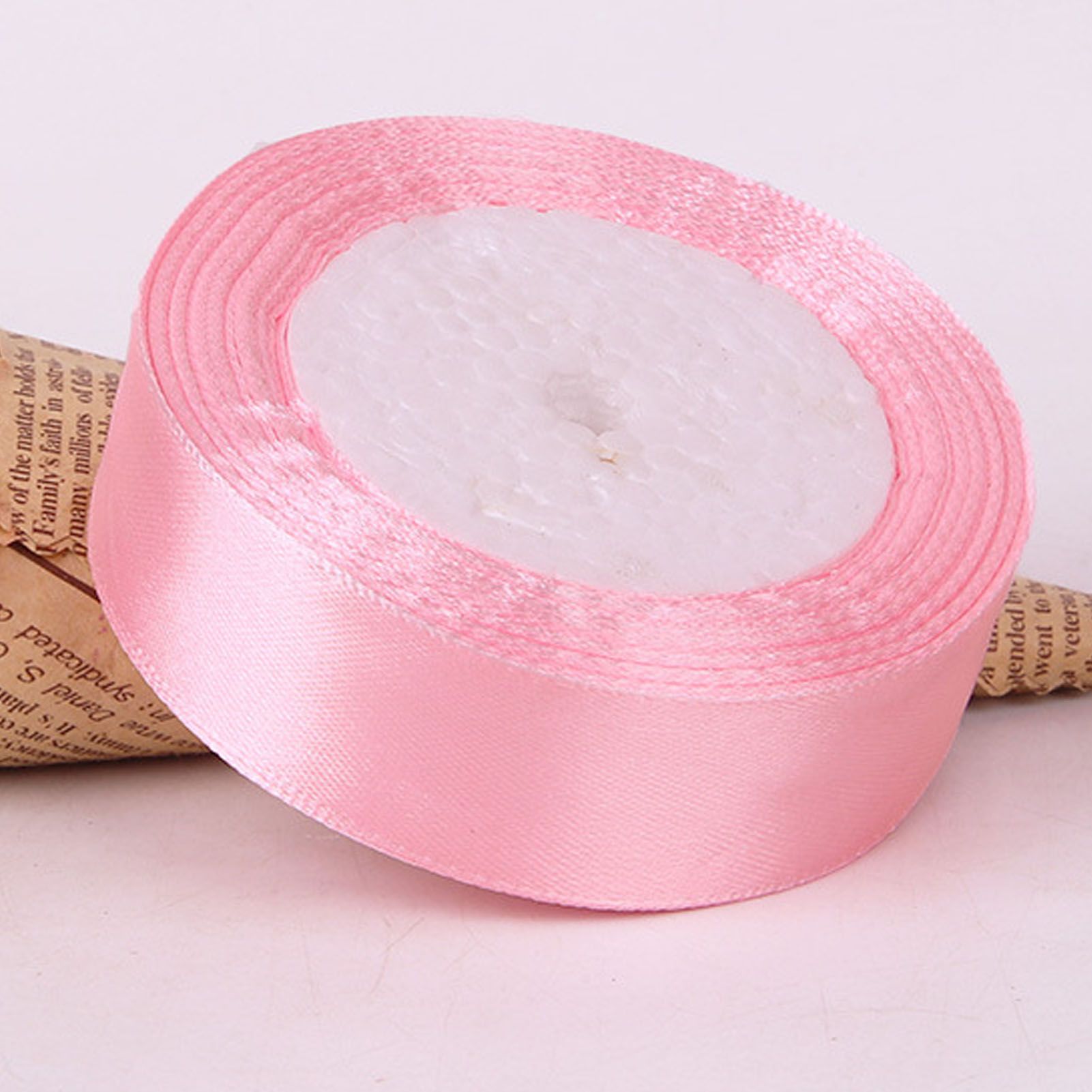 5 Roll Solid Color Ribbon 4cm Double Face Satin Ribbon for DIY Handcraft Gift view 12