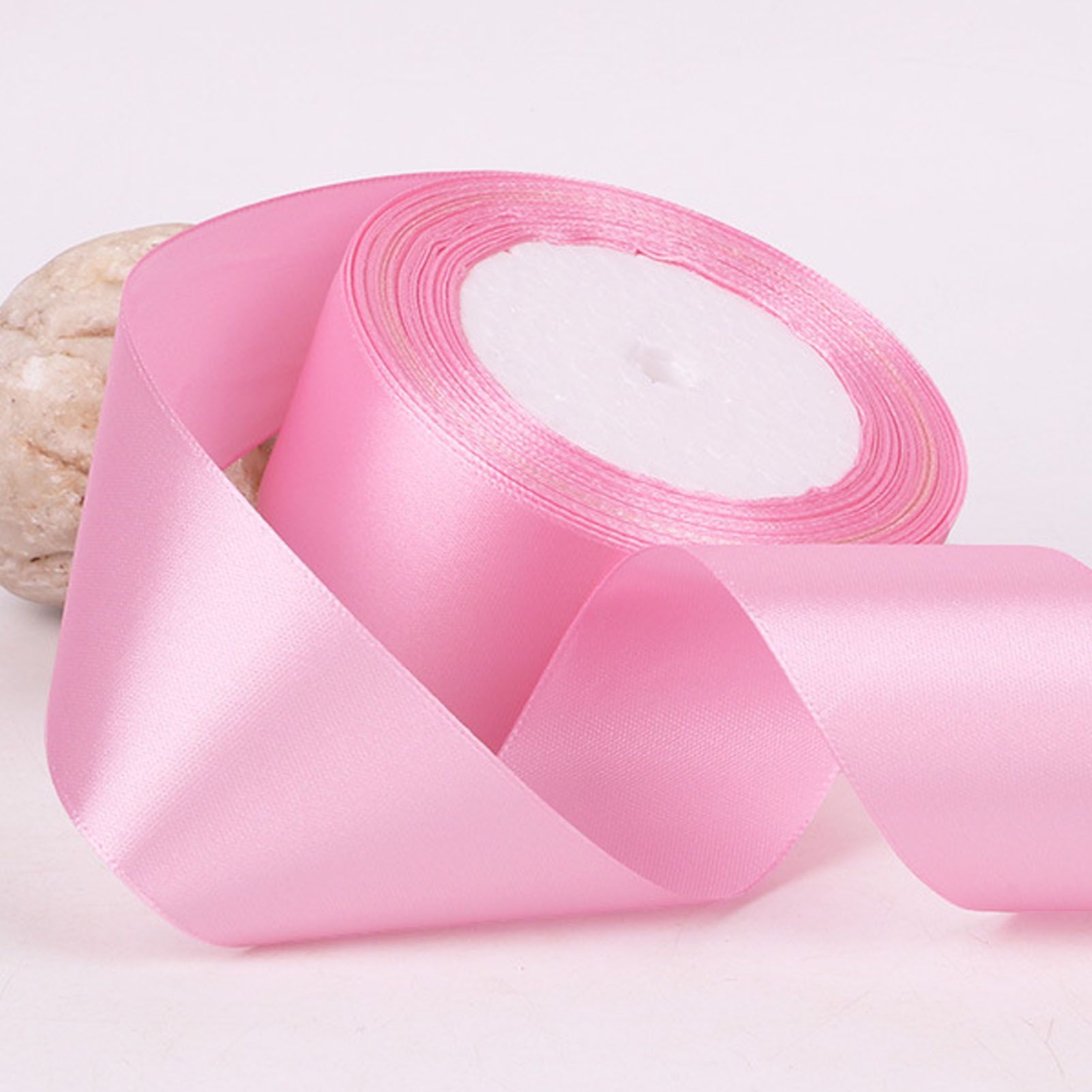 5 Roll Solid Color Ribbon 4cm Double Face Satin Ribbon for DIY Handcraft Gift view 13