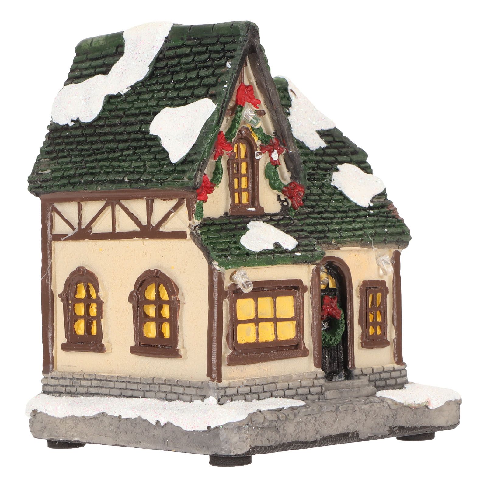 Christmas Village House Vintage Exquisite Landscaping LED Lighted Christmas view 2