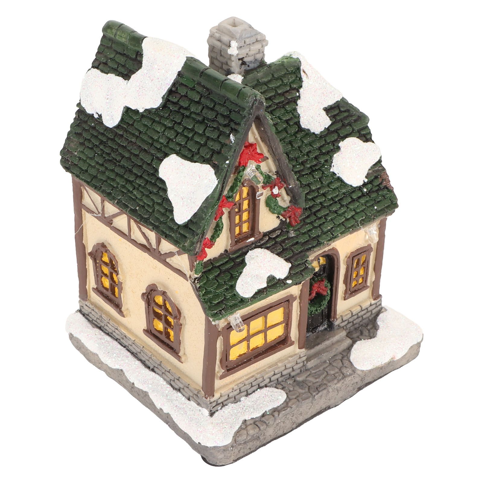 Christmas Village House Vintage Exquisite Landscaping LED Lighted Christmas view 9