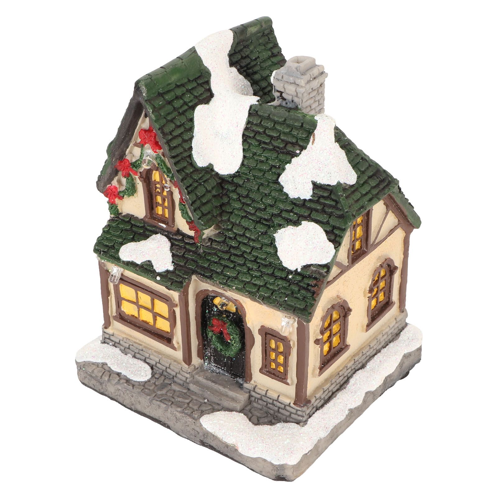 Christmas Village House Vintage Exquisite Landscaping LED Lighted Christmas view 10
