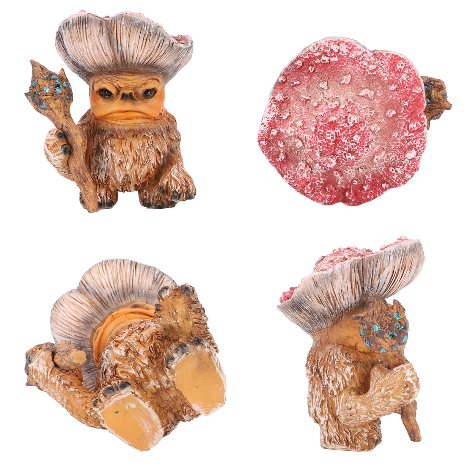 Fairy Mushroom Monster Resin Gothic Style Exquisite Vividly Detailed Outdoor view 10