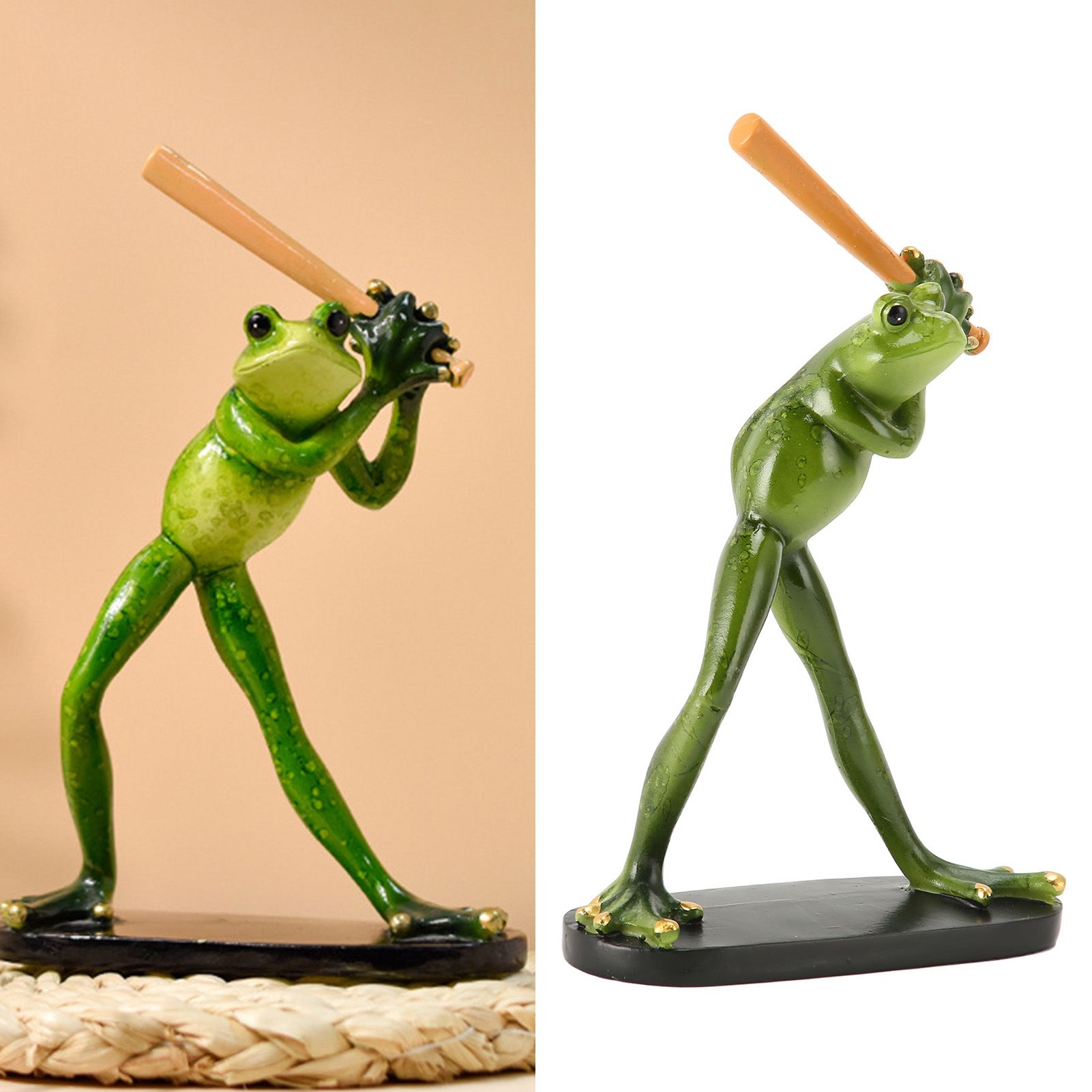 Frog Statue Resin Sports Frog Figurine Decor Sculpture Statue Crafts for view 11