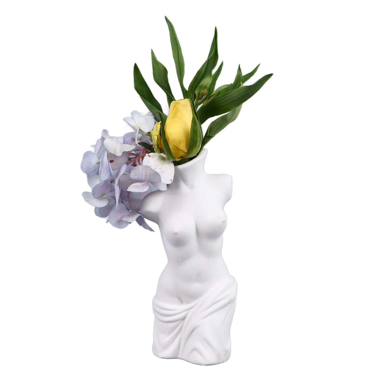 Female Body Vase White Ceramic Creative Feminine Curve Vases for Home Living view 7