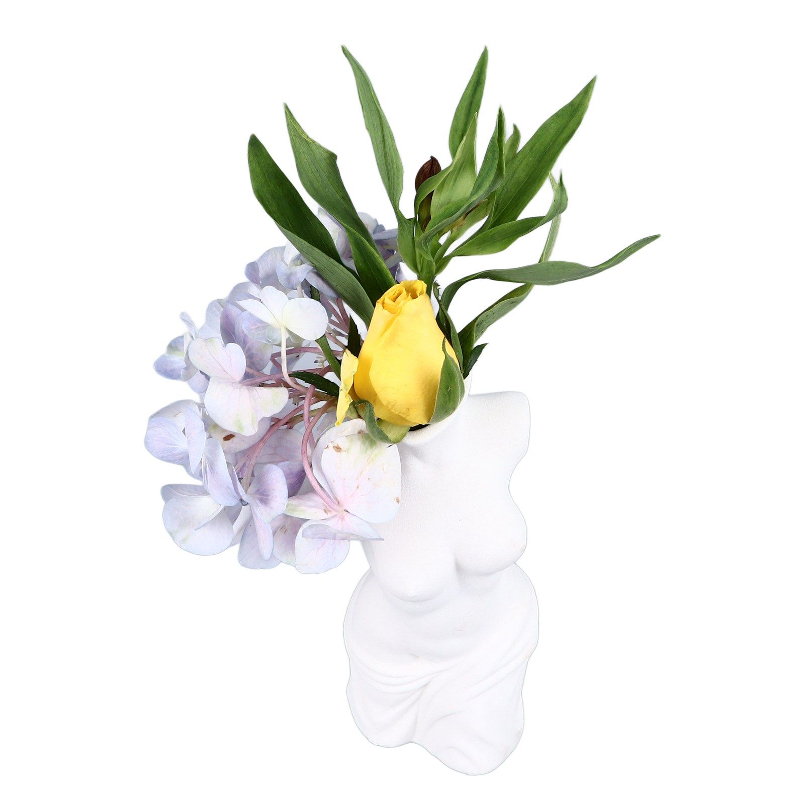 Female Body Vase White Ceramic Creative Feminine Curve Vases for Home Living view 11